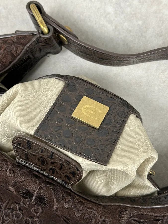 Roberto Cavalli AW2007 Cavalli Brown Embroided Chain Handle Bag Size ONE SIZE - 8 Thumbnail