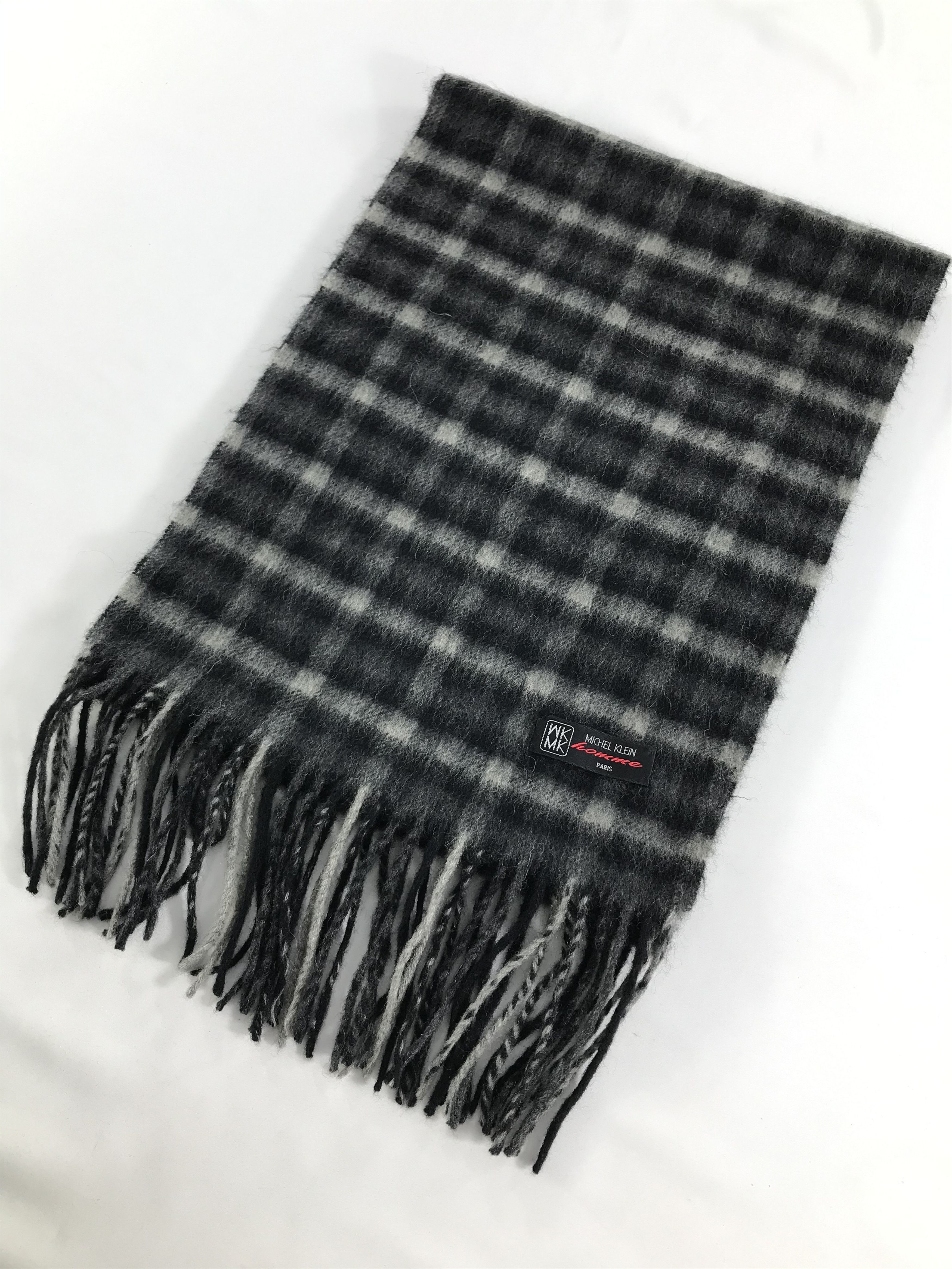 Michel Klein Michel Klein Homme Tartan Scarf Muffler Cashmere V137 Size ONE SIZE - 3 Thumbnail