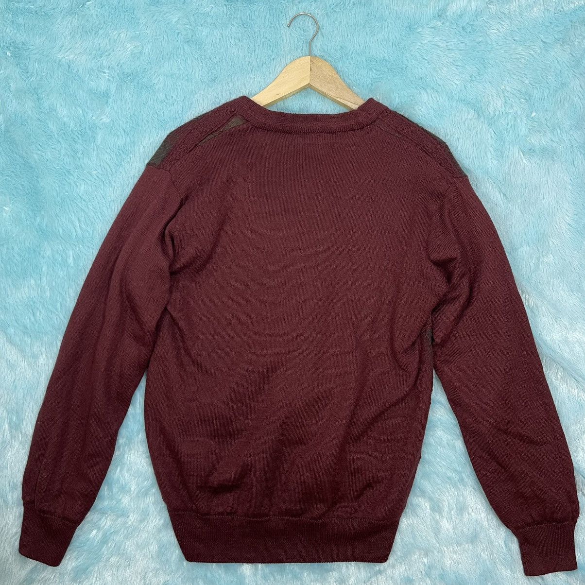 Lindbergh Lindbergh Vintage Burgundy Cardigan Size US M / EU 48-50 / 2 - 2 Thumbnail