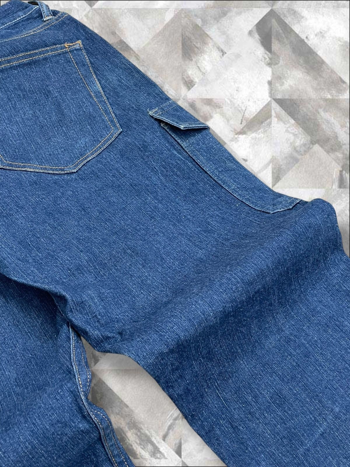 Japanese Brand Vintage 1990s Japan Designer Blue Baggy Cargo Streetwear Size US 32 / EU 48 - 18 Thumbnail