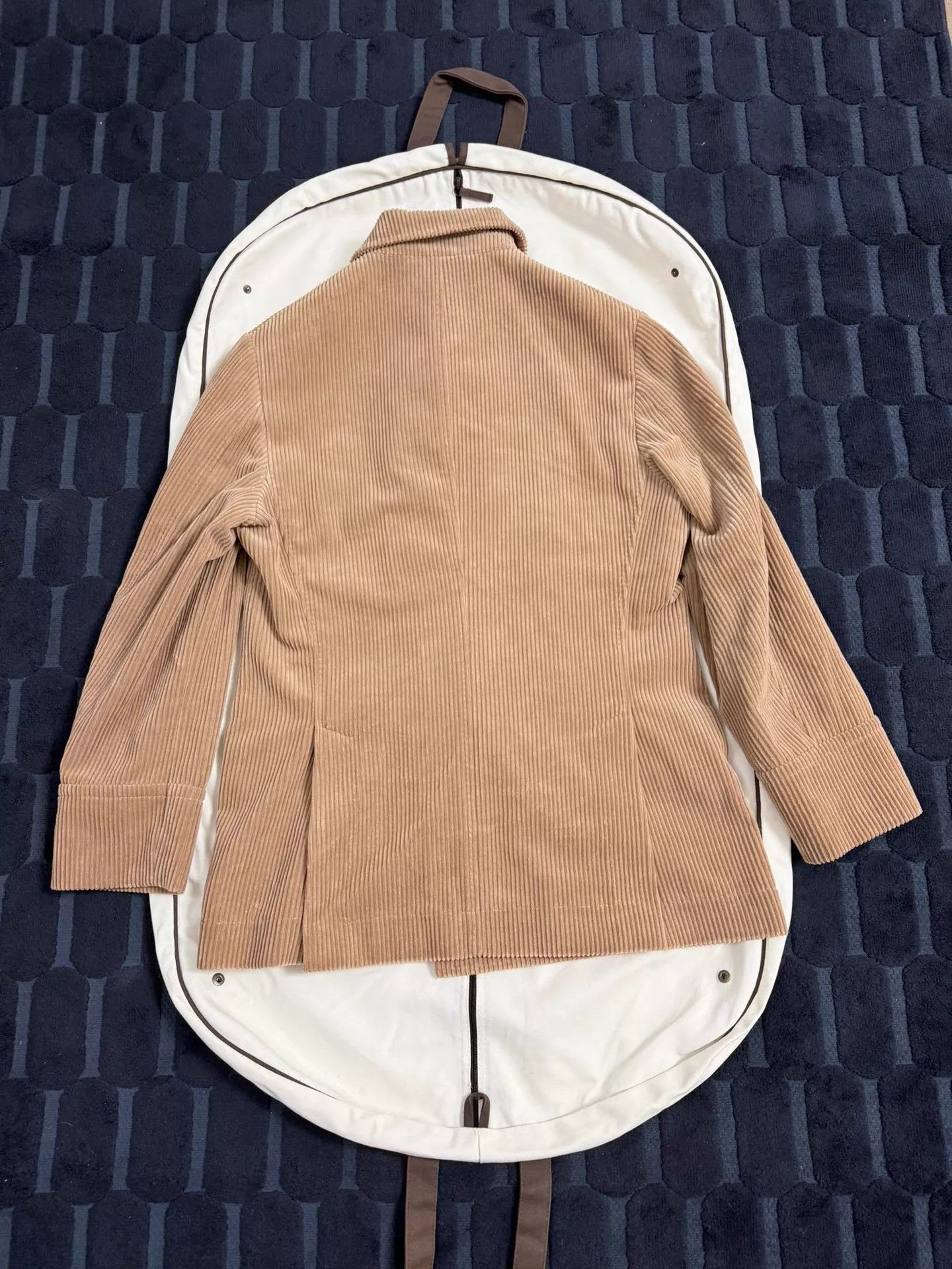 Brunello Cucinelli BC Men's Corduroy DB 46 Sand Beige Jacket Size US S / EU 44-46 / 1 - 2 Thumbnail