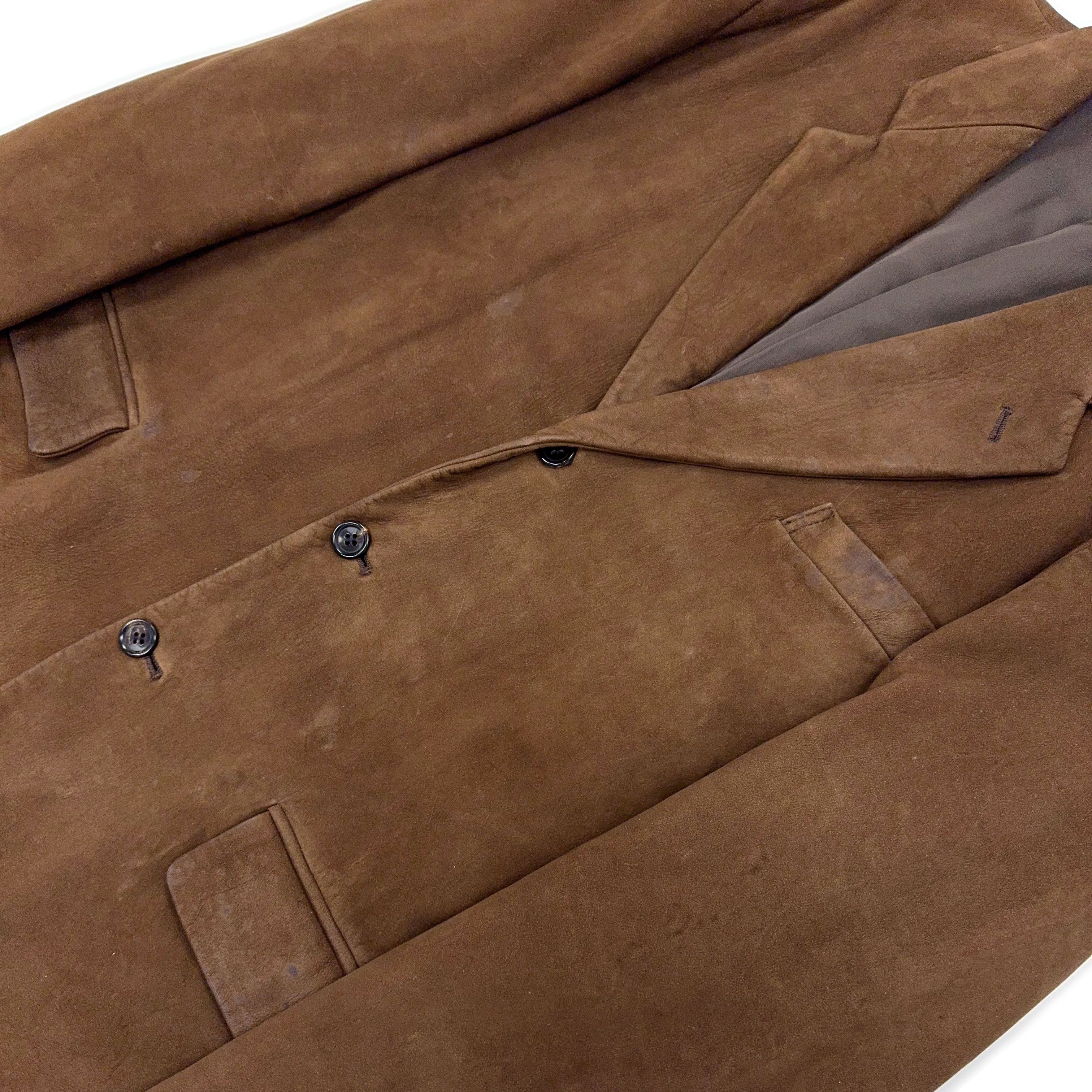 Comme des Garcons Homme AW89 Oversized Cowhide Leather Blazer Size US M / EU 48-50 / 2 - 7 Thumbnail