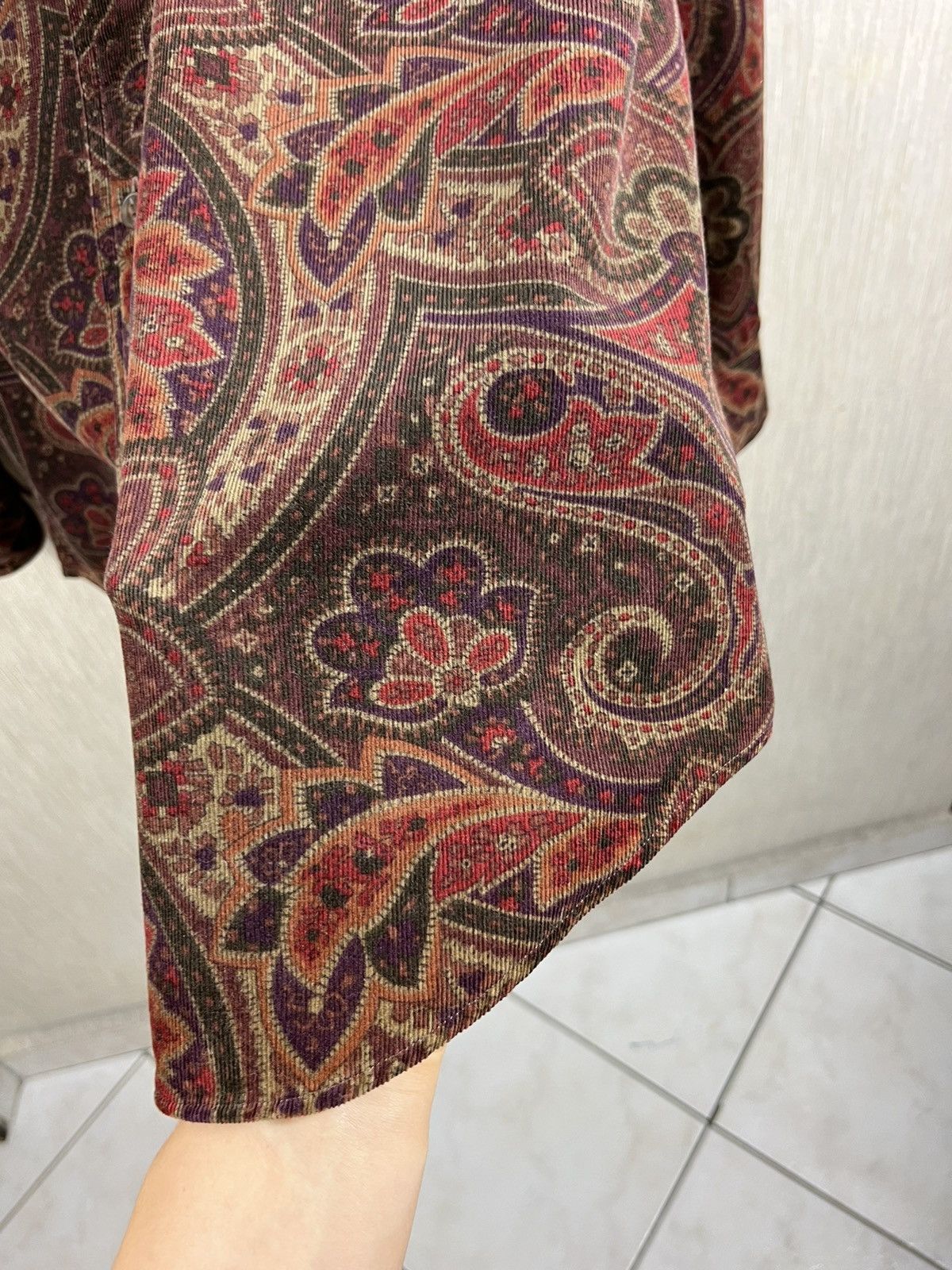 Chaps Ralph Lauren × Ralph Lauren × Vintage Chaps Ralph Lauren corduroy velvet fullprint floral shirt Size US L / EU 52-54 / 3 - 15 Thumbnail