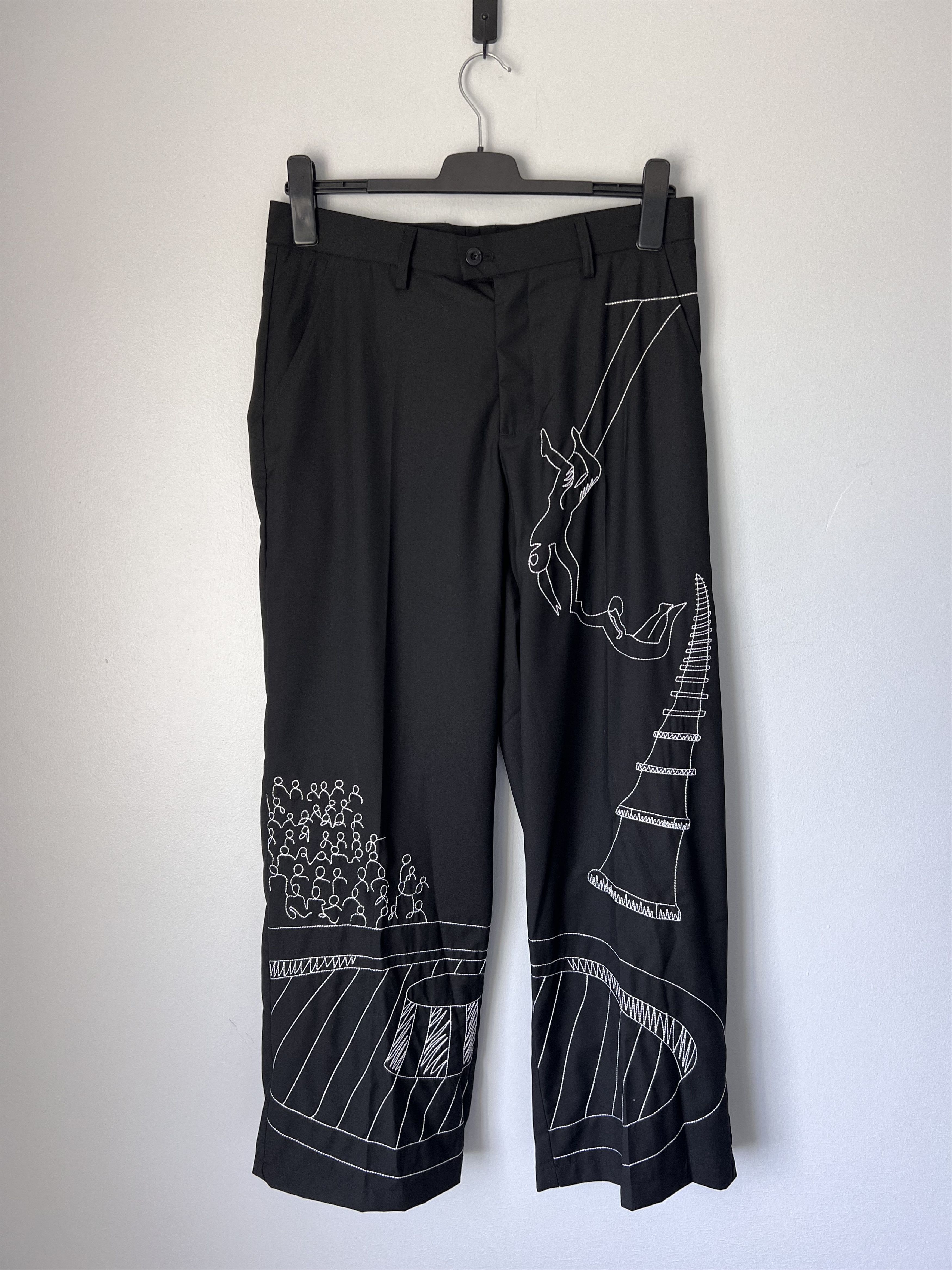 KidSuper Kidsuper Studios Circus Sketch Baggy Pants in Black Size US 31 - 1 Thumbnail