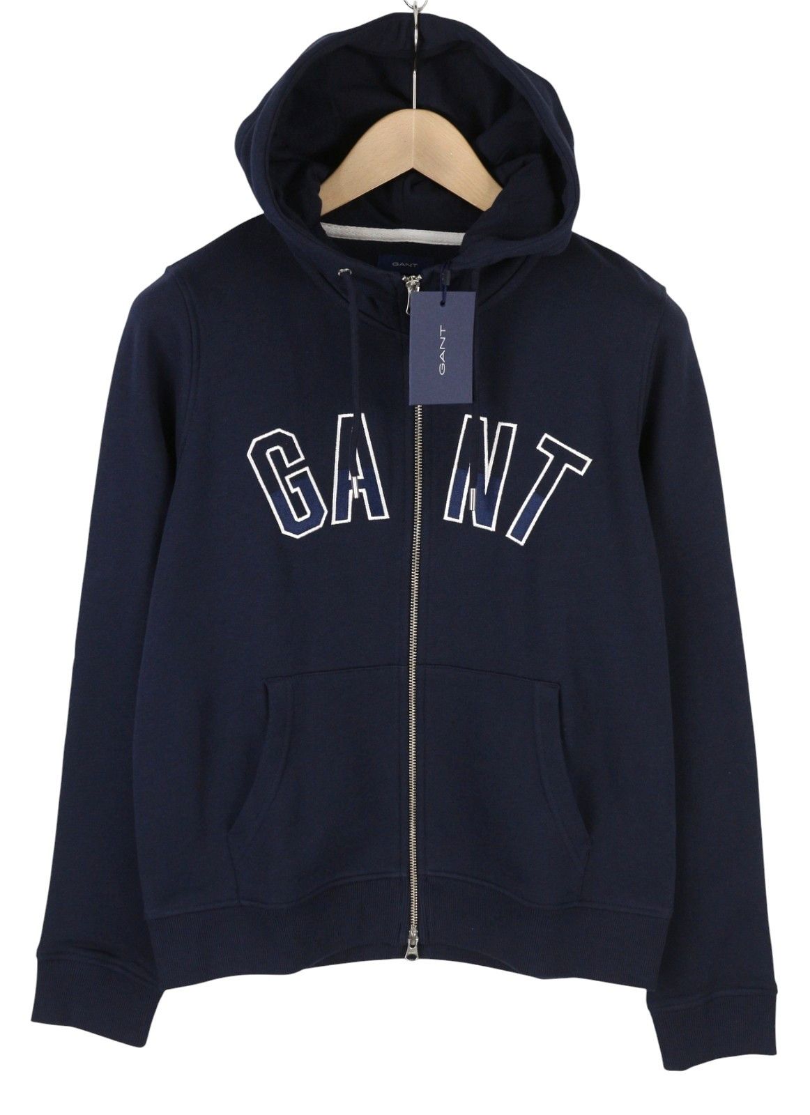 Gant N.H FULL ZIP L Evening Blue Logo Hoodie 87220 Size L / US 10 / IT 46 - 3 Thumbnail