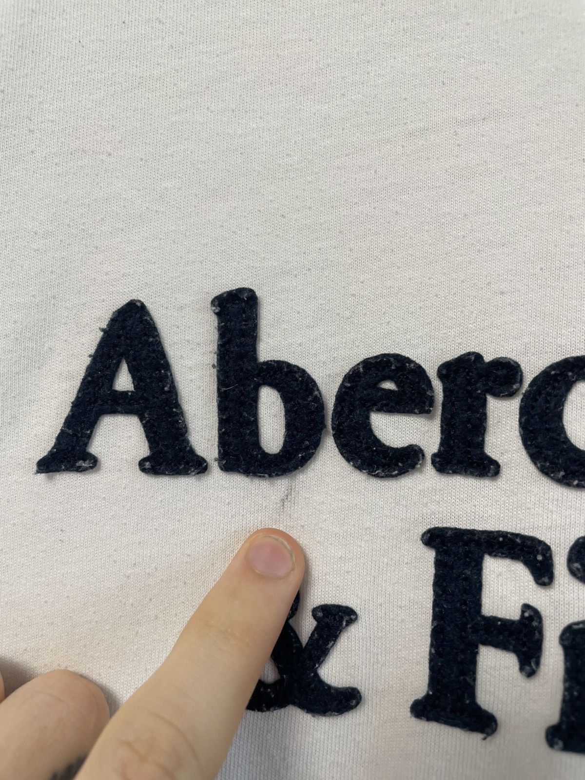 Abercrombie & Fitch Abercrombie Fitch White Big Logo T-Shirt Size US M / EU 48-50 / 2 - 5 Thumbnail