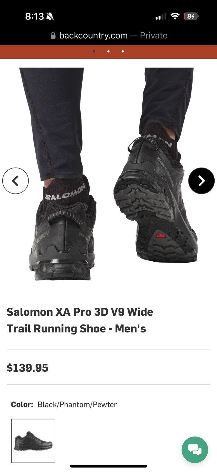 image of Salomon Xa Pro 3D V9 Trail Runners Shoes in Black, Men's (Size 12)