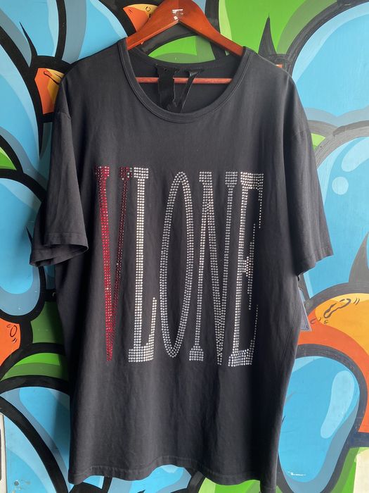 Vlone rhinestone outlet tee