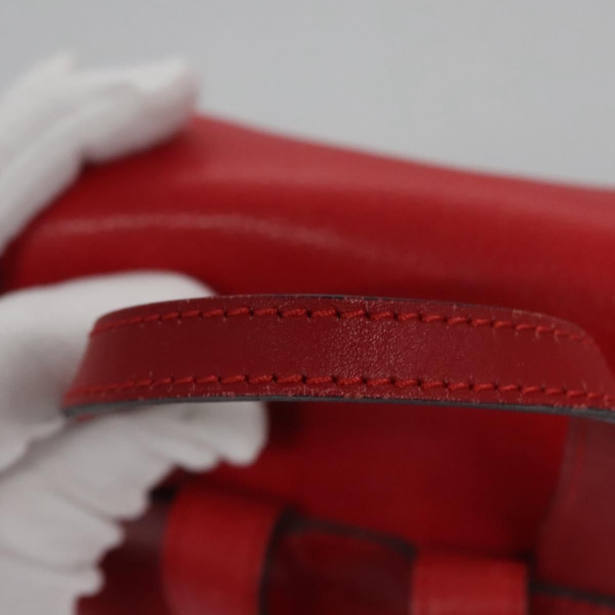 Celine CELINE Backpack Leather Red Gold Size ONE SIZE - 7 Thumbnail