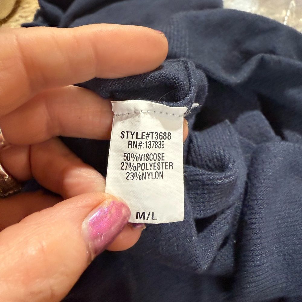 Other Dreamers Blue 3/4 Sleeve Relaxed Boxy Tee Size L / US 10 / IT 46 - 4 Thumbnail