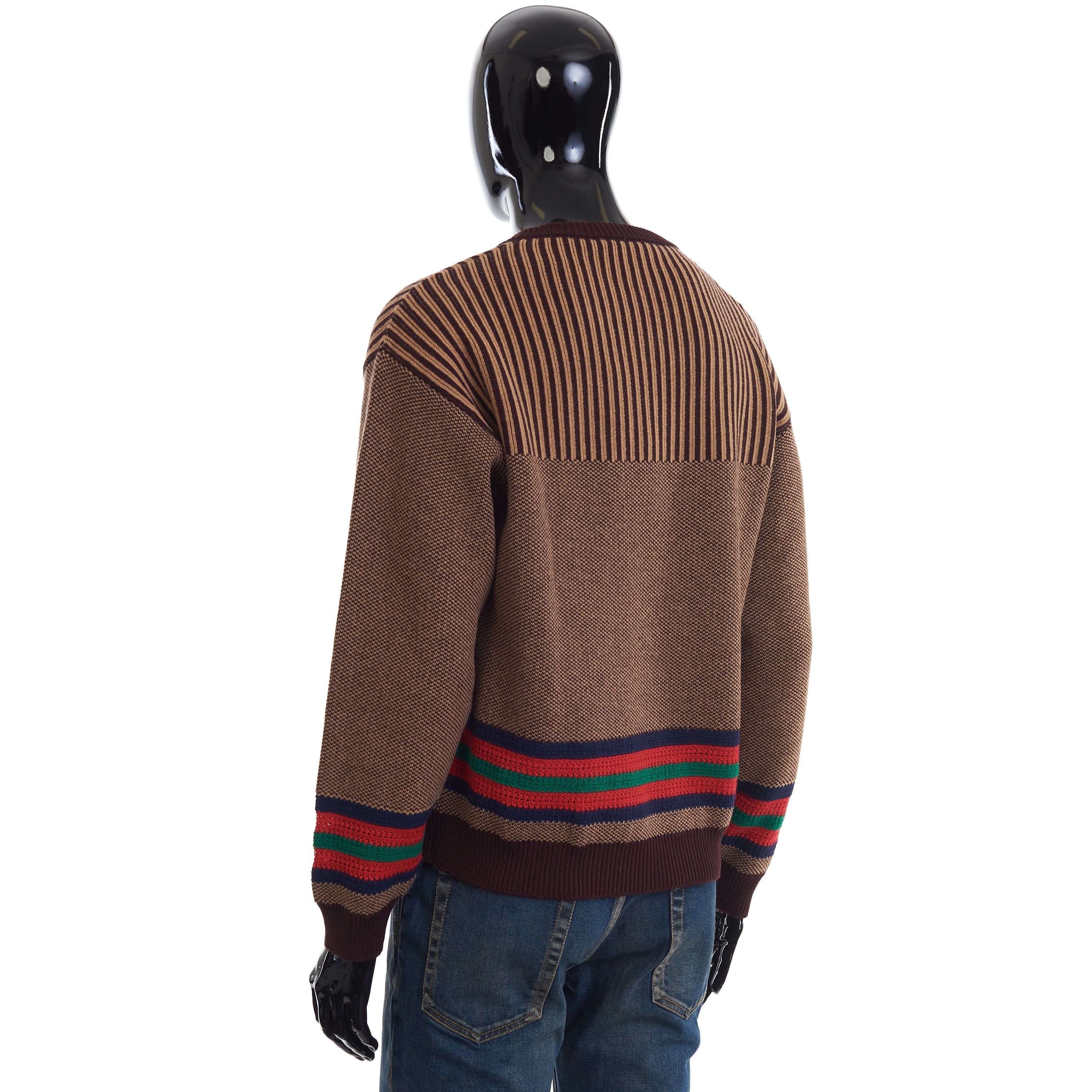 Gucci Cotton Wool Jumper With GG In Brown And Camel Size US S / EU 44-46 / 1 - 4 Thumbnail
