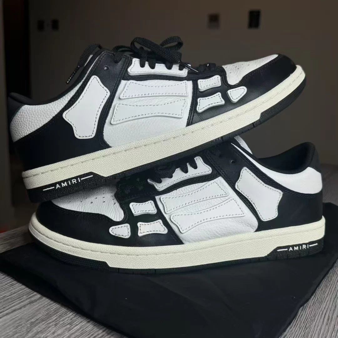 Amiri AMIRI Skel-Top Low Black/White Bone 43 Size US 10 / EU 43 - 2 Thumbnail