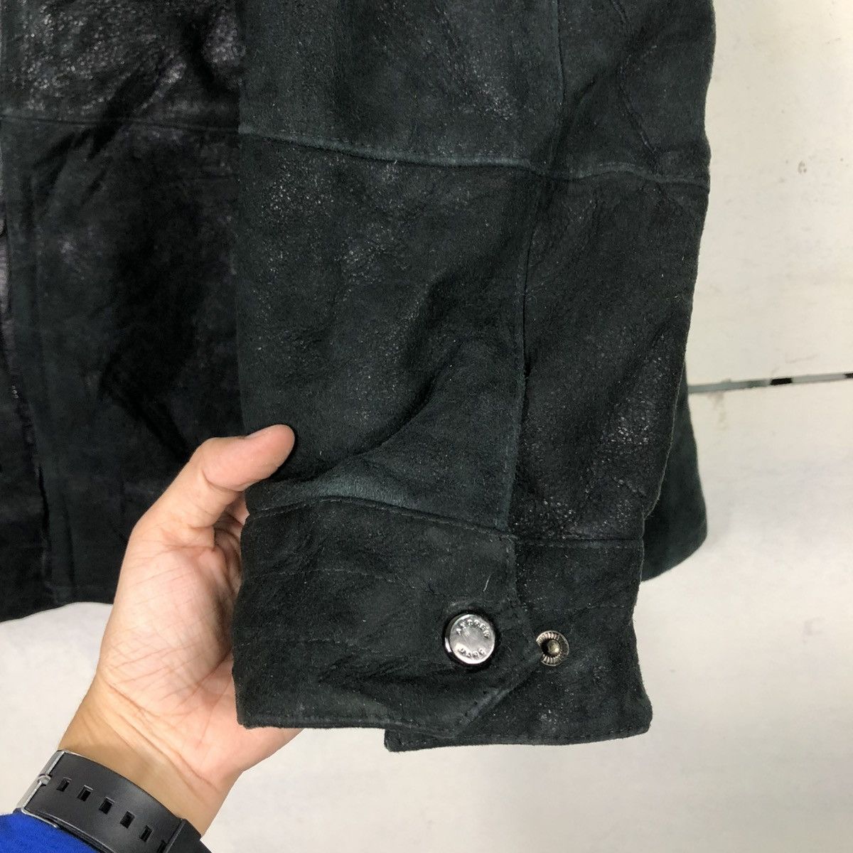 Andrew Marc 🔥VINTAGE LEATHER JACKET ANDREW MARC LAMB FUR BLANKET Size US XXL / EU 58 / 5 - 15 Thumbnail