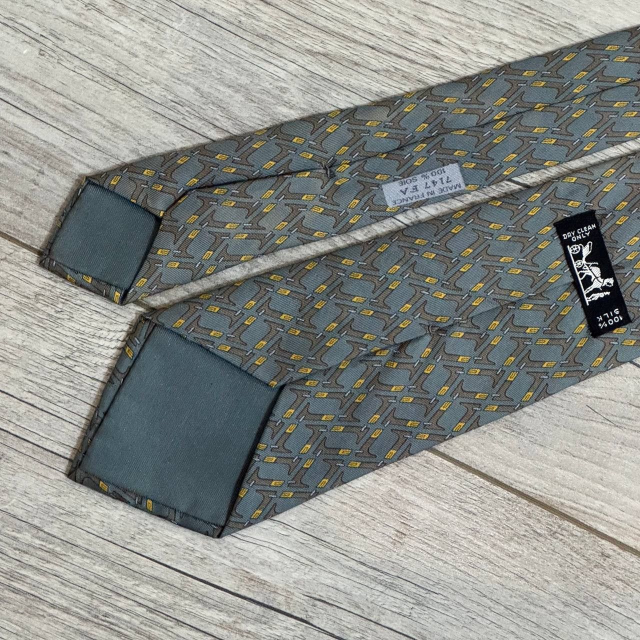 Hermes Vintage Hermes Silk Tie Size ONE SIZE - 7 Thumbnail