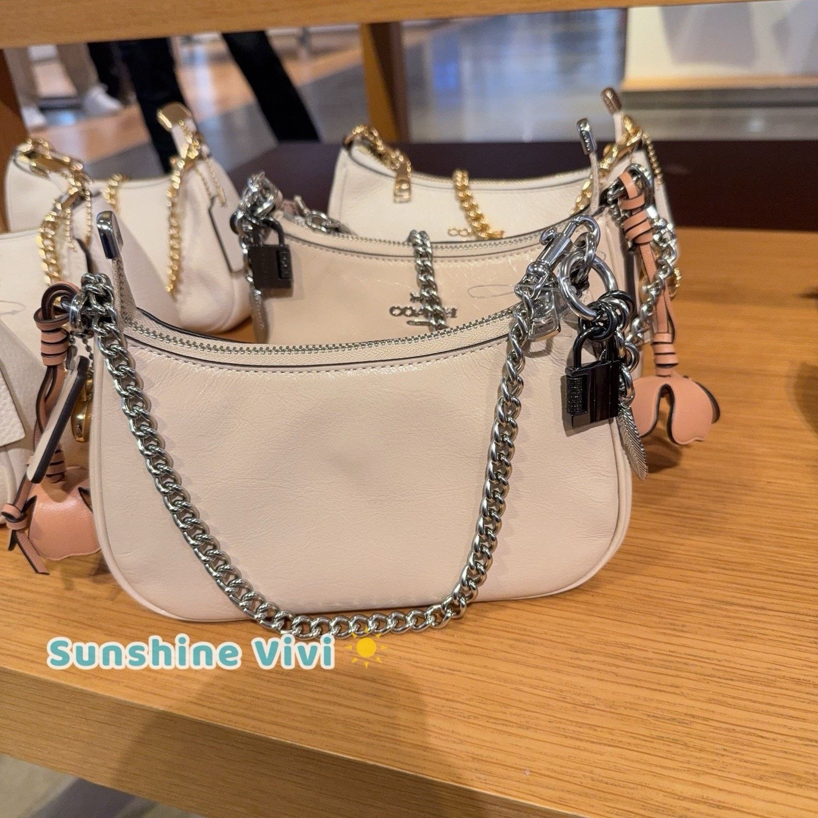 Coach NWT Coach Teri Mini Crossbody Bag Charms Silver/Ivory CDW67 Size ONE SIZE - 4 Thumbnail