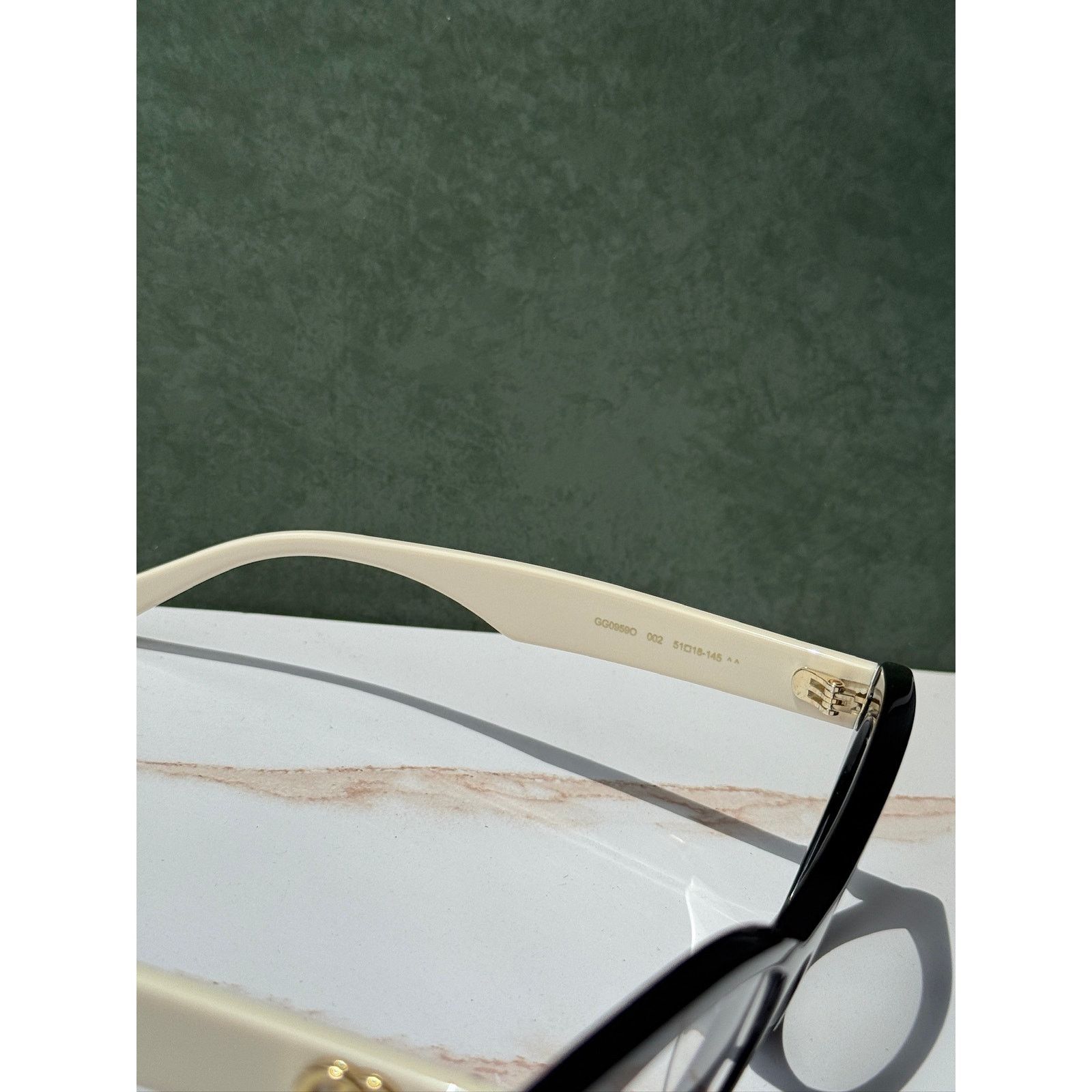 Gucci NEW Gucci GG0959O Cat Eye Black Ivory Eyeglass Frames Size ONE SIZE - 8 Thumbnail