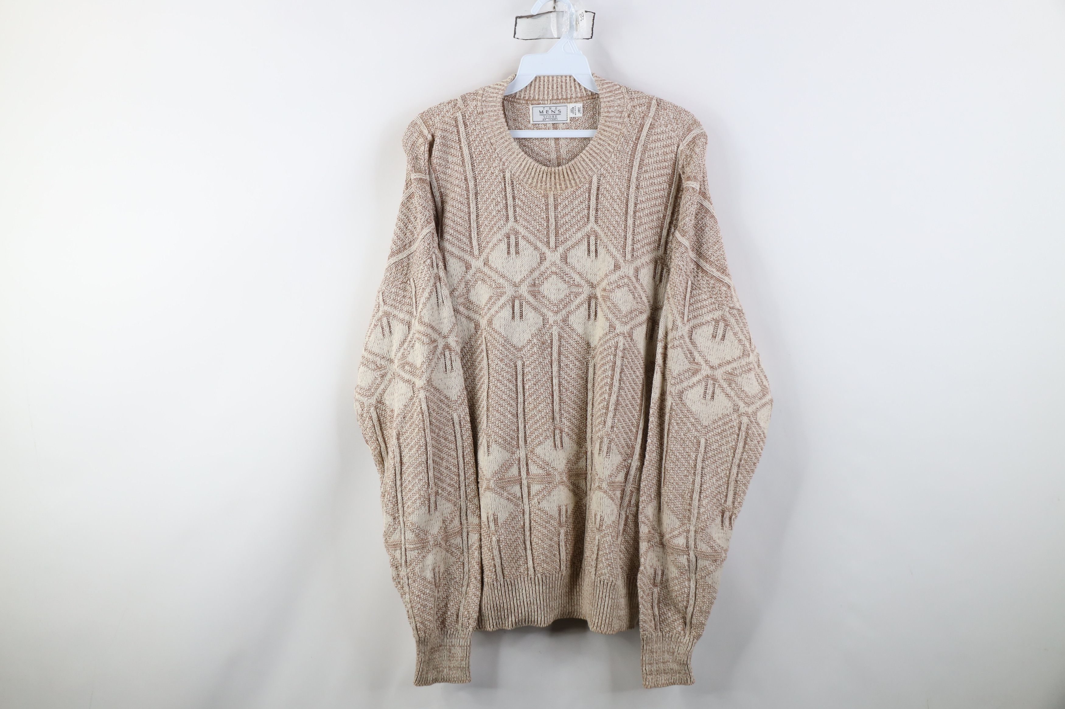 Vintage Vintage 90s Streetwear Fair Isle Geometric Knit Sweater USA Size US L / EU 52-54 / 3 - 1 Thumbnail