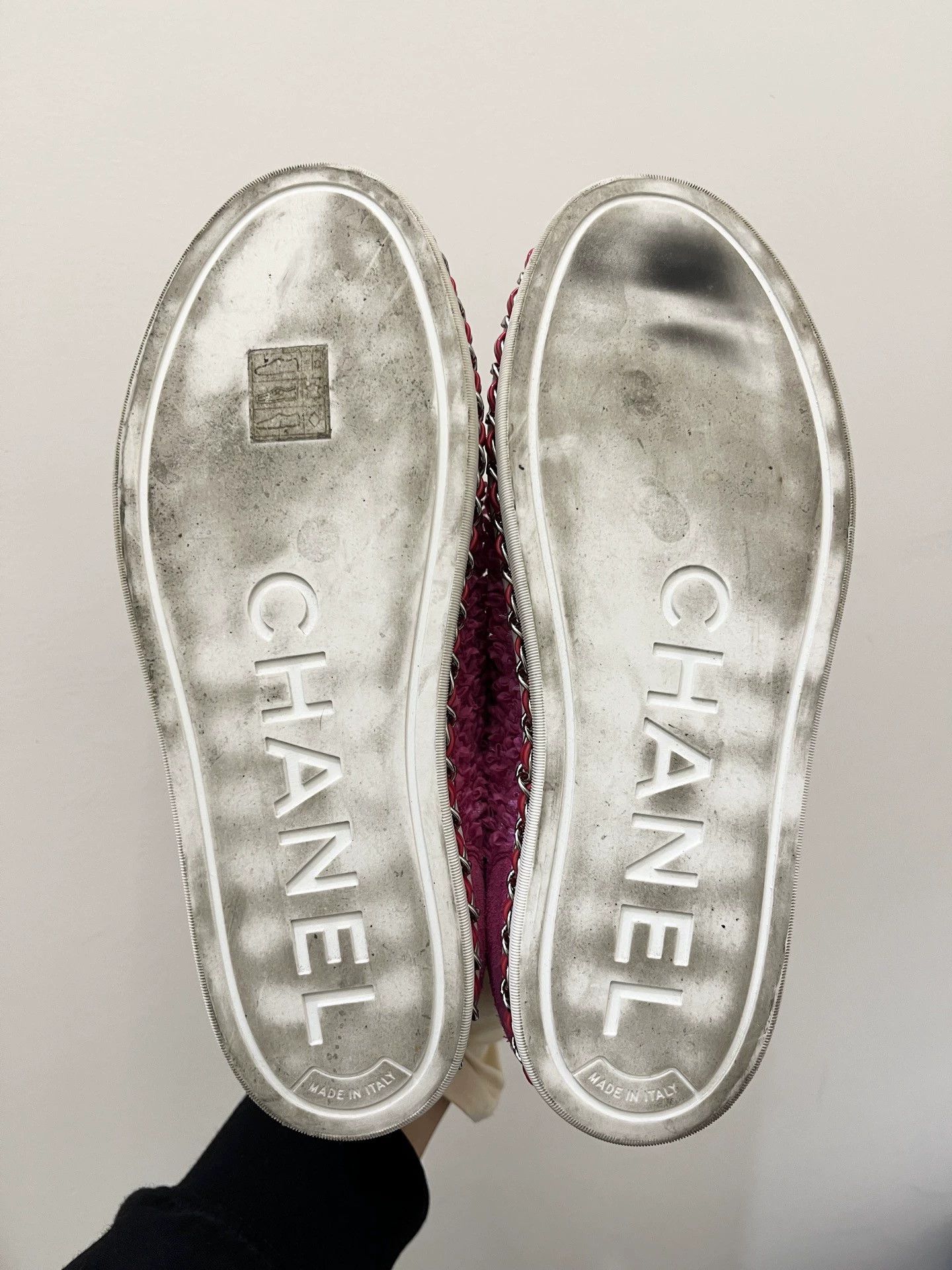 Chanel Chanel pre-owned color blocked high-top sneakers 36 Size US 5.5 / IT 35.5 - 4 Thumbnail