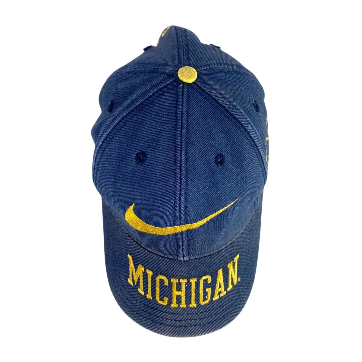 Nike Vtg Nike Michigan Wolverines Swoosh Spellout Snapback Hat Size ONE SIZE - 8 Thumbnail