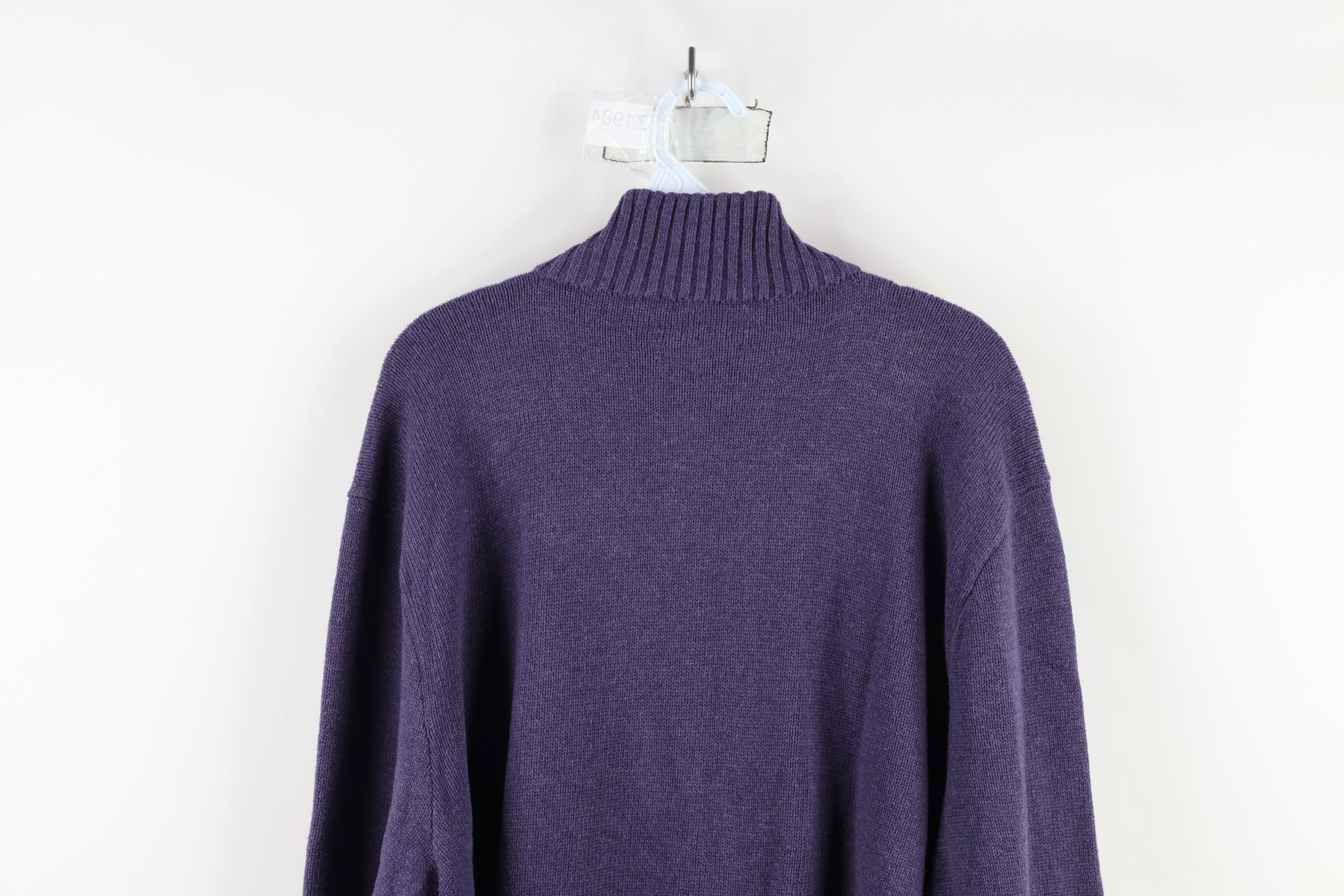 Ralph Lauren × Vintage Vintage 90s Ralph Lauren Half Zip Pullover Sweater Purple Size US XXL / EU 58 / 5 - 12 Thumbnail