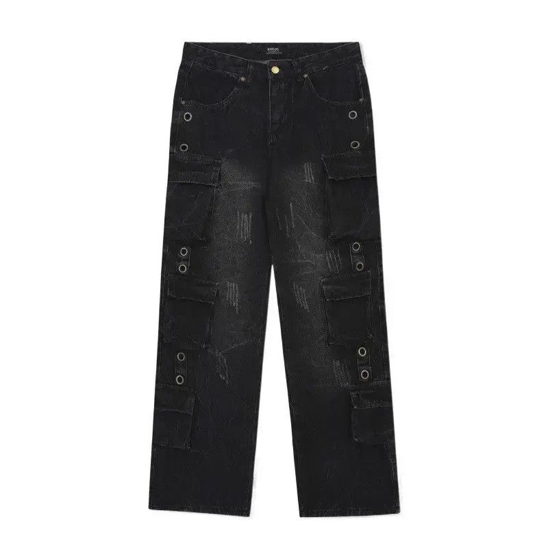 Japanese Brand Retro loose wide leg pocket jeans Size US 32 / EU 48 - 3 Thumbnail