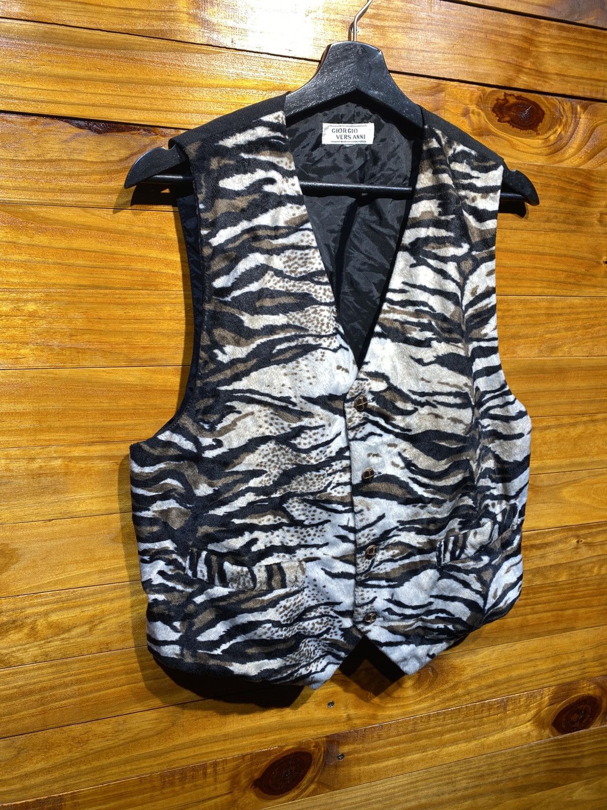 Vintage Vintage Giorgio Versanni Tiger Zebra Bold Men Waist Vest Size US M / EU 48-50 / 2 - 5 Thumbnail
