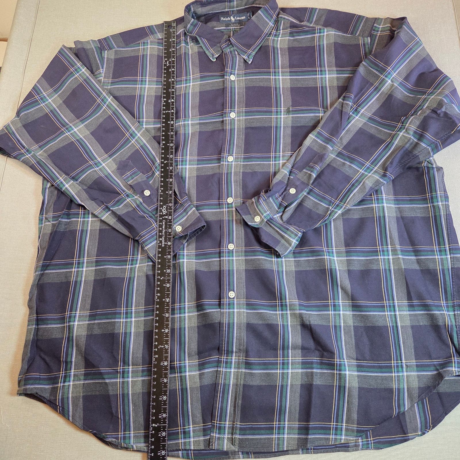 Ralph Lauren Vintage Ralph Lauren Blake Plaid Cotton Shirt XXL Size US XXL / EU 58 / 5 - 9 Thumbnail