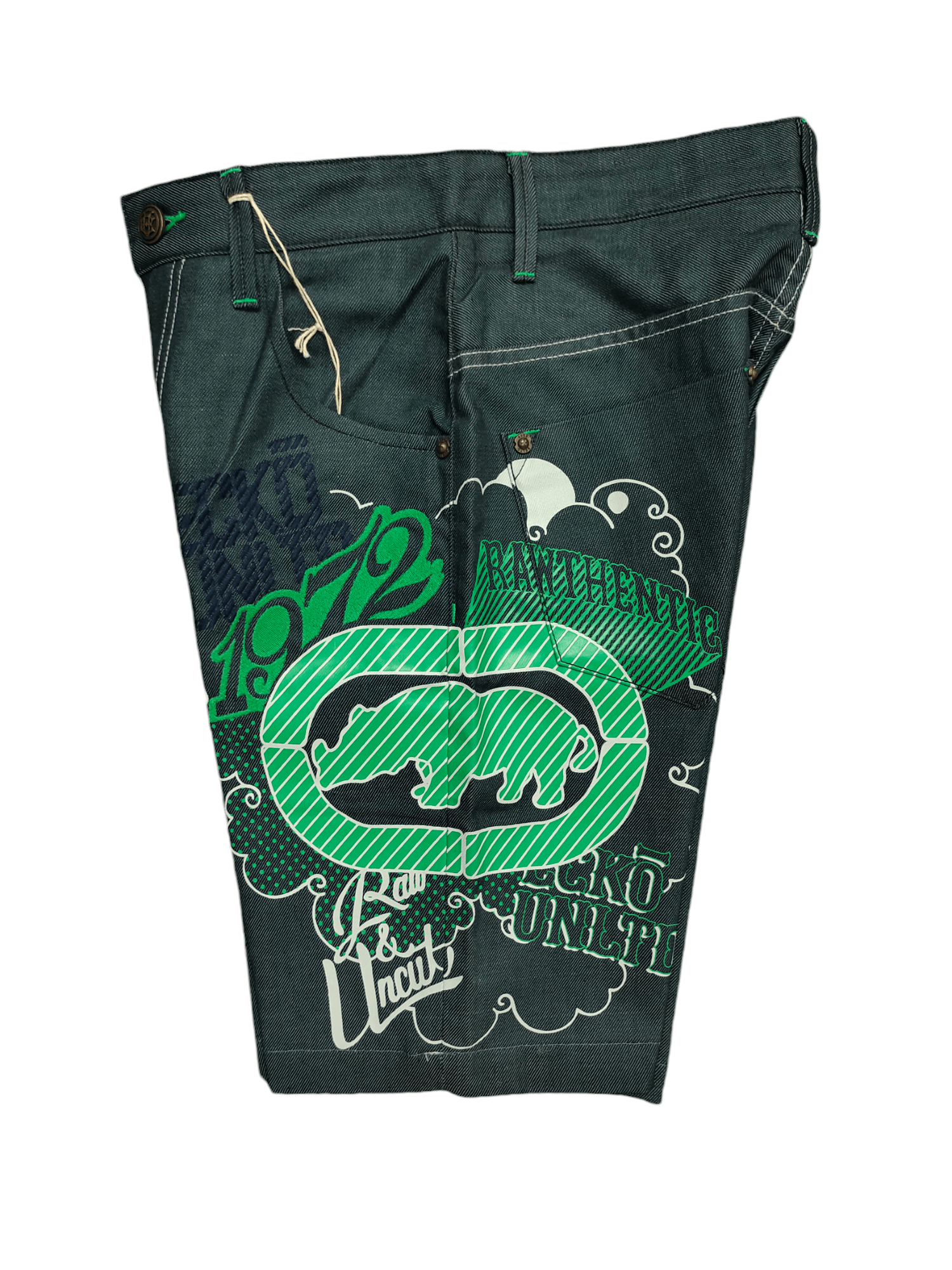 Ecko Unltd. Vintage Y2k Ecko Rhino Logo Graffiti Print Baggy Denim Jeans Size US 29 - 2 Thumbnail
