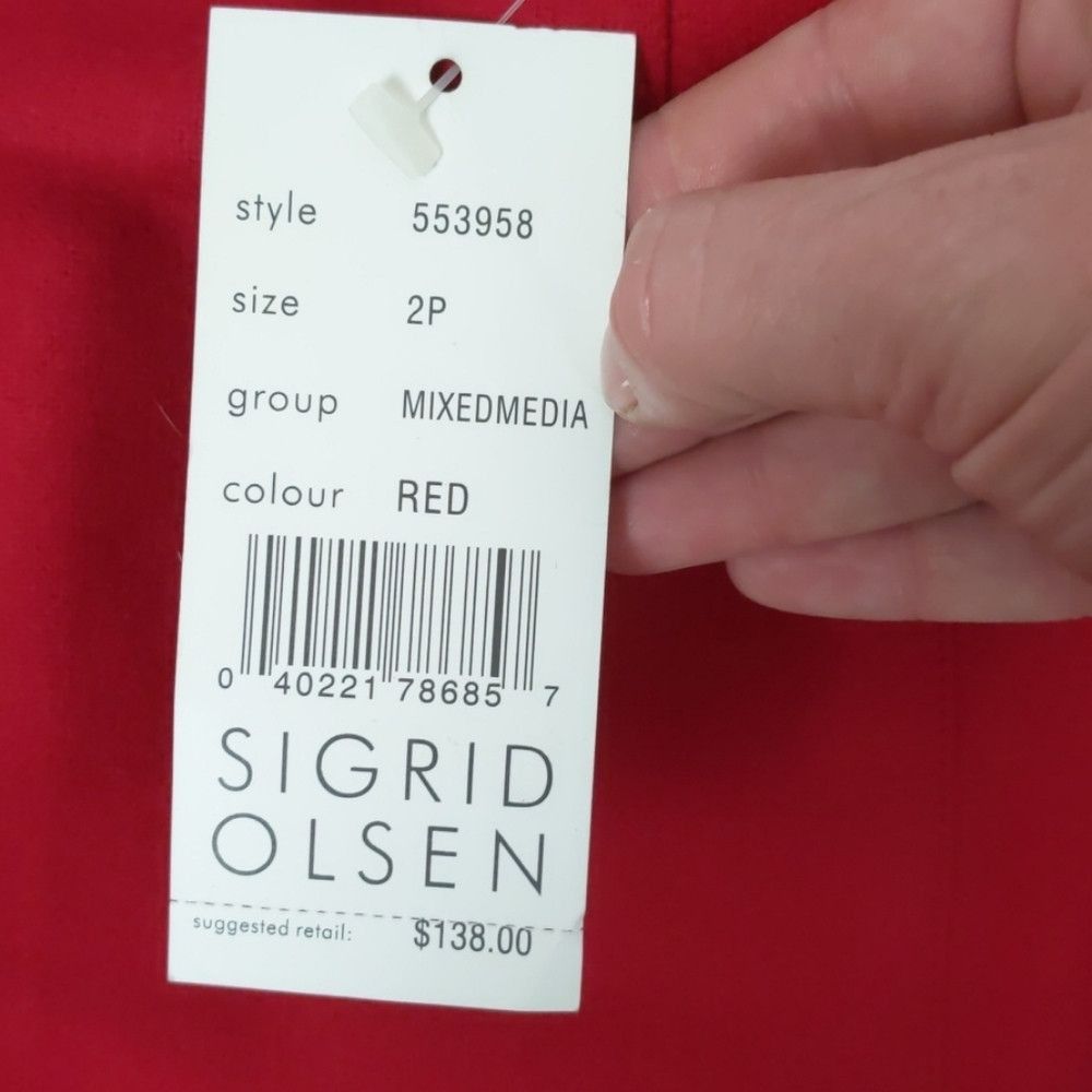Other Sigrid OlseN - wool red pencil skirt size 2 petite Size 26" / US 2 / IT 38 - 2 Thumbnail