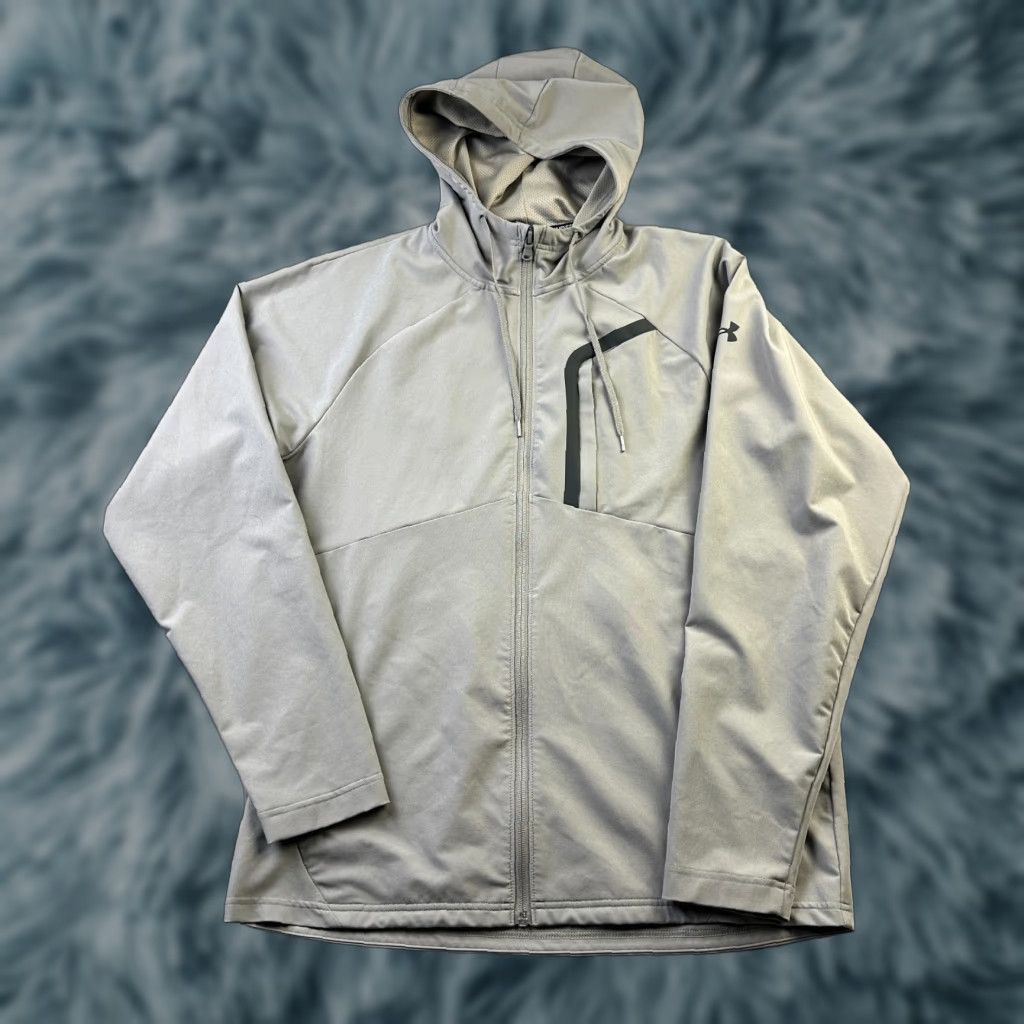 Under Armour Under Armour Hoodie Mens Medium Gray Sportstyle Elite Woven Zip Full Zip Hooded Pockets Logo Size US M / EU 48-50 / 2 - 1 Thumbnail