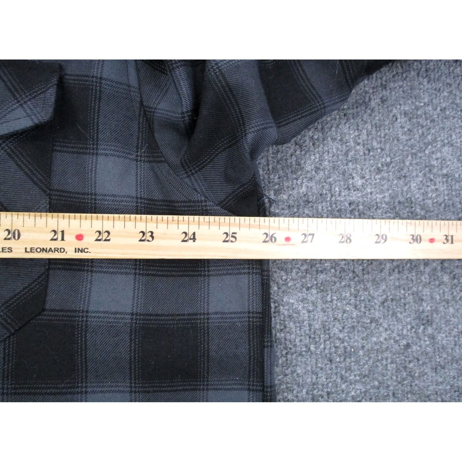 Logo 7 Dixons Shirt Mens 2XLT Plaid Al Dixons Button-Up Big & Tall 2XLT Gray Long Sleeve Pocket Wool? Size US XXL / EU 58 / 5 - 5 Thumbnail