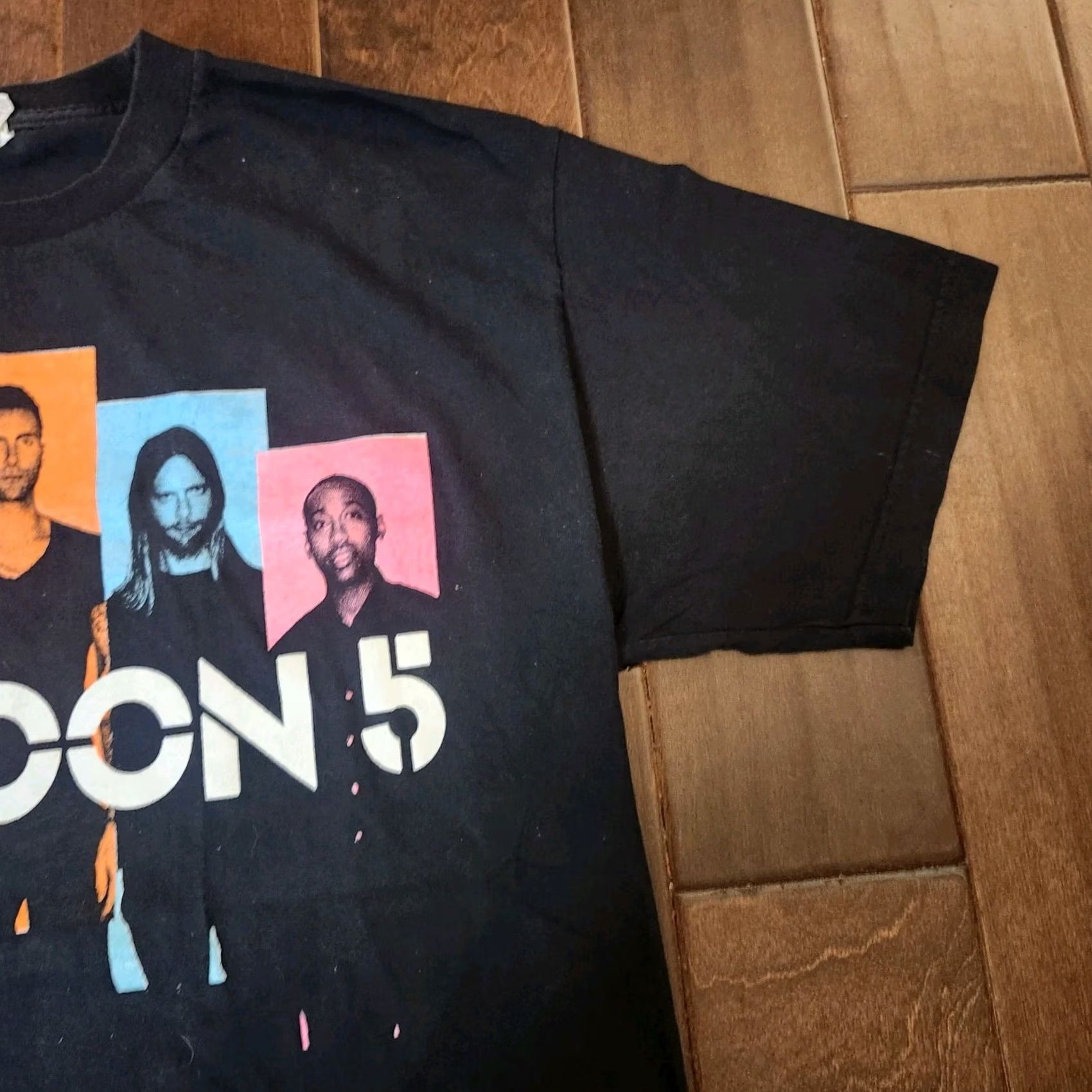 Doublet Maroon 5 Band Mens Black T-Shirt L Crew Neck Short Sleeve Double-Sided Logo 2013 Tour Neon Trees Owl City Concert Sz L Mens Size US L / EU 52-54 / 3 - 6 Thumbnail