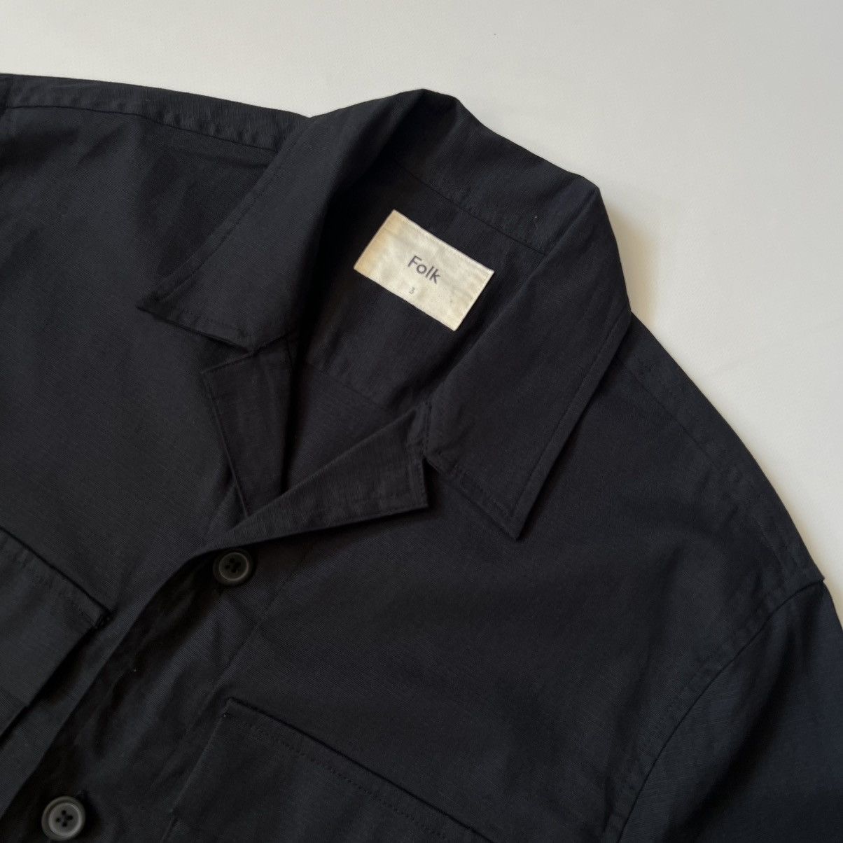 Folk Folk military style black over shirt Size US M / EU 48-50 / 2 - 3 Thumbnail