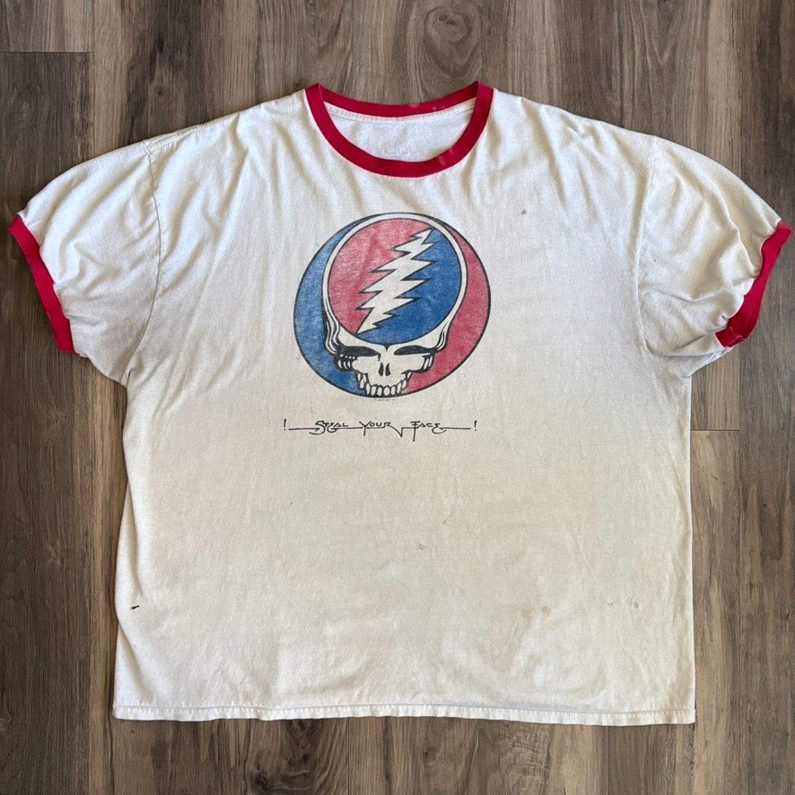 Grateful Dead × Vintage Vintage Grateful Dead T-Shirt Men's Size 2XL White Ringer Size US XXL / EU 58 / 5 - 1 Thumbnail