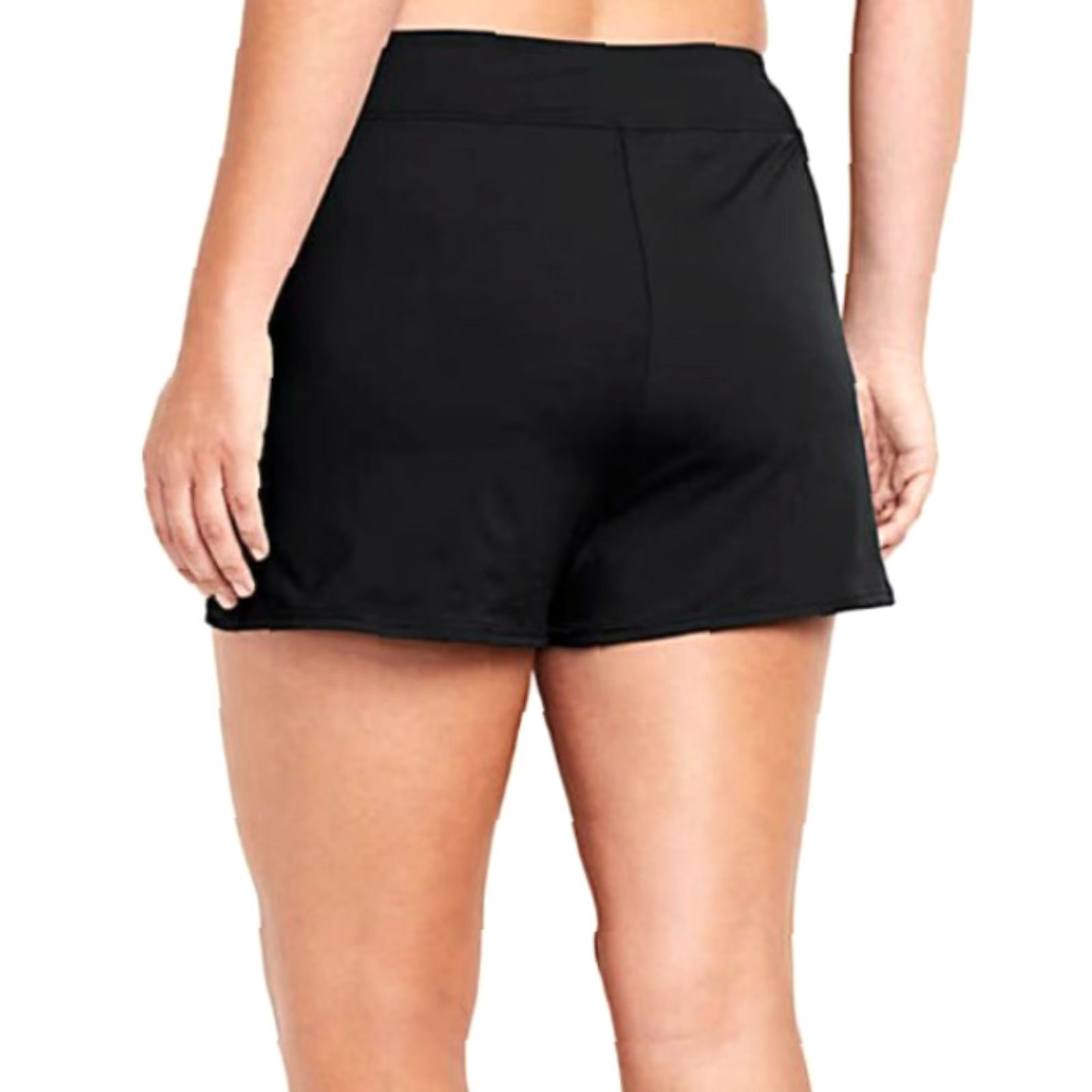 Lands' End Lands End Womens Black |24W| Tummy Control Swim Shorts Bottom Attached Panty NEW UV-Protection UPF50 3" Inseam Plus Size Size 42" / US 20 - 3 Thumbnail