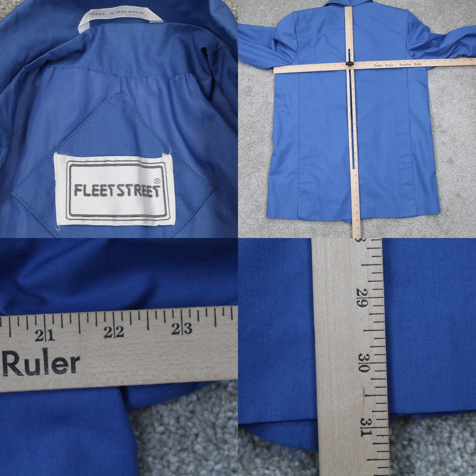 Vintage VINTAGE Fleet Street Trench Coat Womens 12 Blue Double Breasted Lined Rain Jacket Size XL / US 12-14 / IT 48-50 - 8 Thumbnail