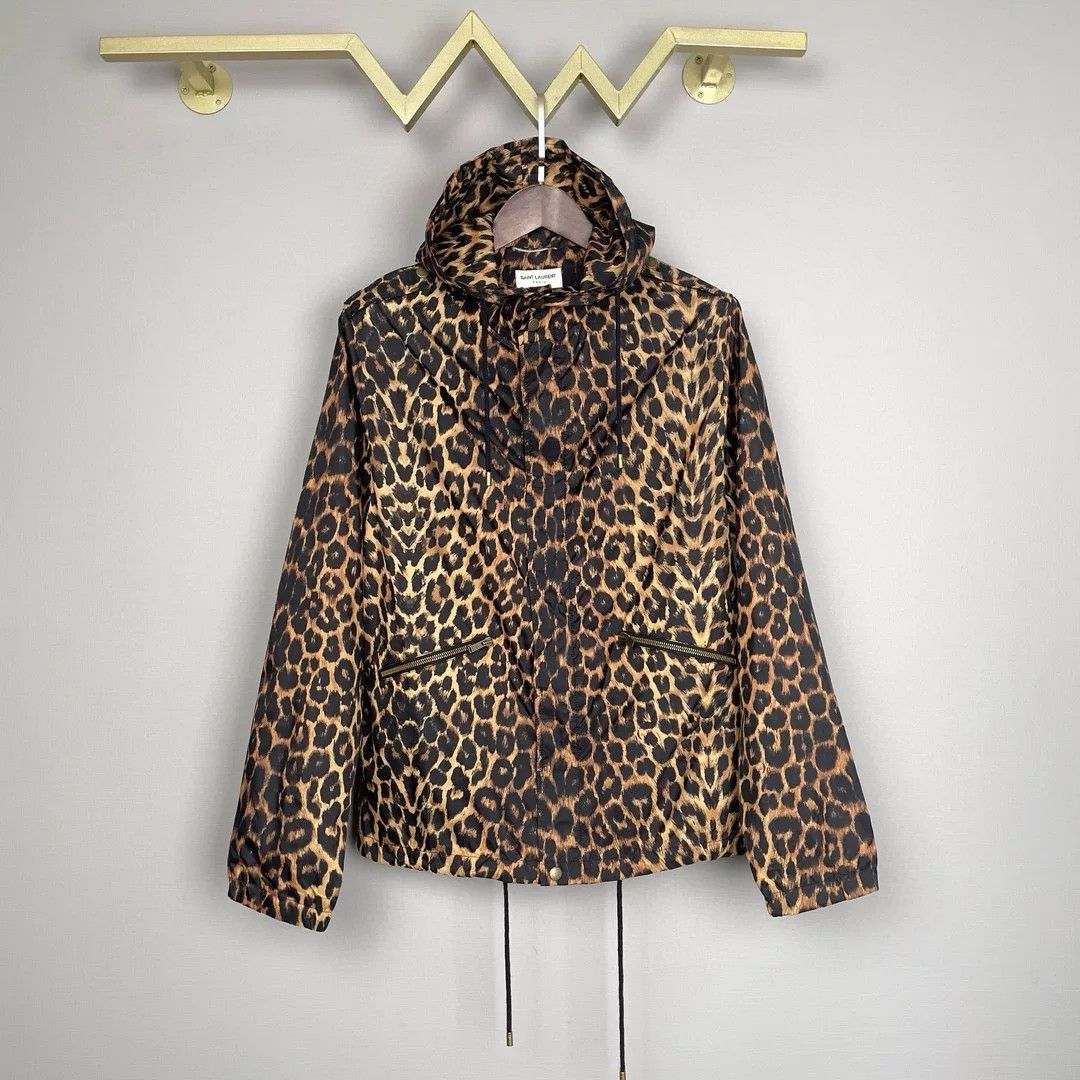 Saint Laurent Paris Saint Laurent Leopard Print Hooded Jacket Size US M / EU 48-50 / 2 - 1 Thumbnail