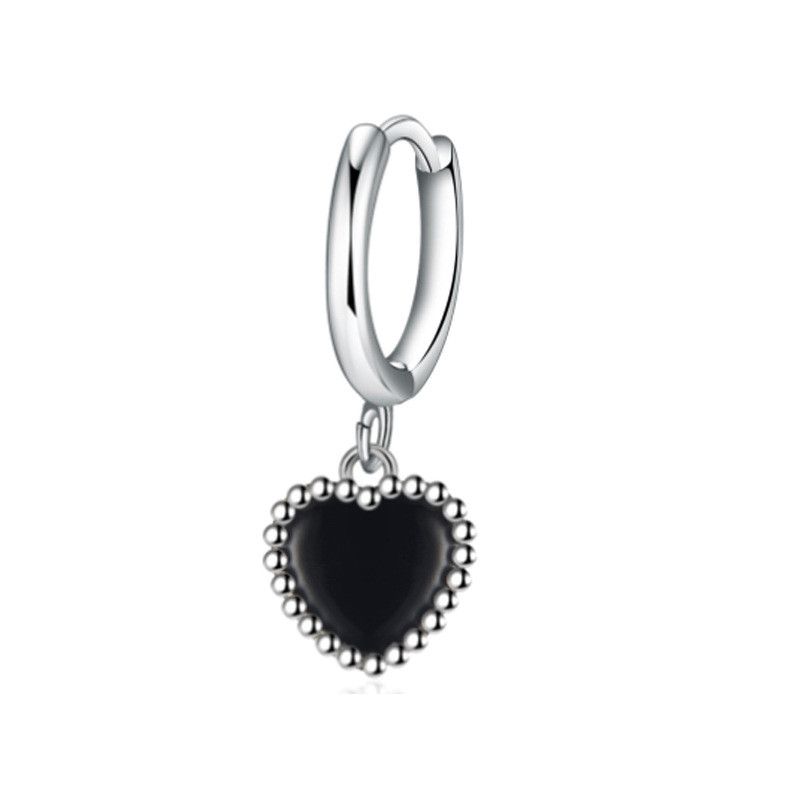 Jewelry × Sterling Silver Hearts Retro Earrings One Pairs Jewelry Size ONE SIZE - 6 Thumbnail