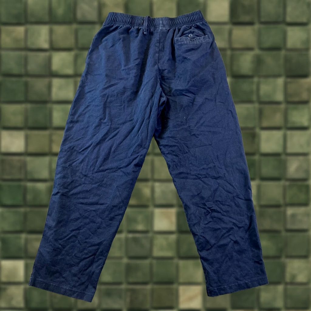 Lands' End Lands' End Pants Men Medium 32-34 Navy Drawstring Straight Leg Loungewear Navy Blue Casual Travel Waterfall Clips? Size US 31 - 1 Thumbnail