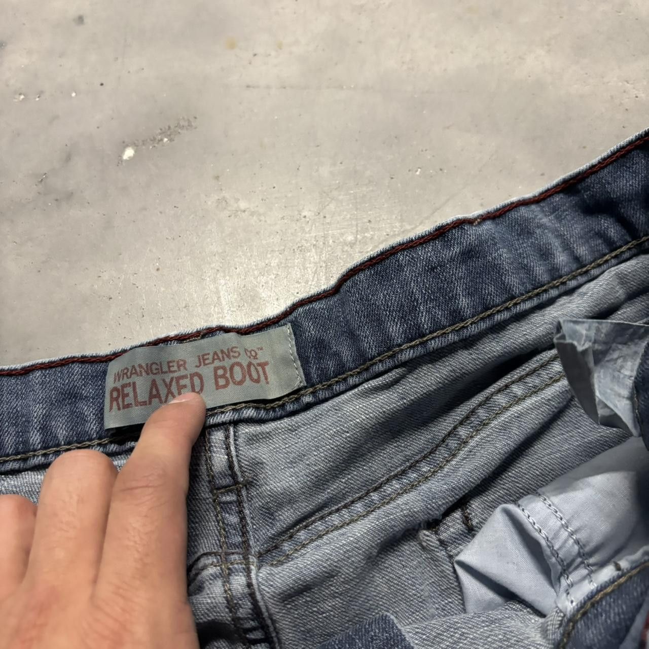 Japanese Brand × Vintage Crazy Vintage Y2K/2000s Grunge Dark Wash Bootcut Denim Jeans! Size US 36 / EU 52 - 8 Thumbnail