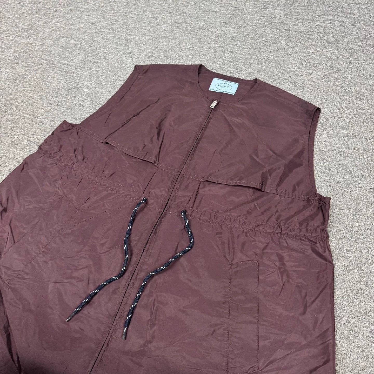 Prada Prada back triangle logo recycled nylon Bordeaux dress 38 Size S / US 4 / IT 40 - 6 Thumbnail