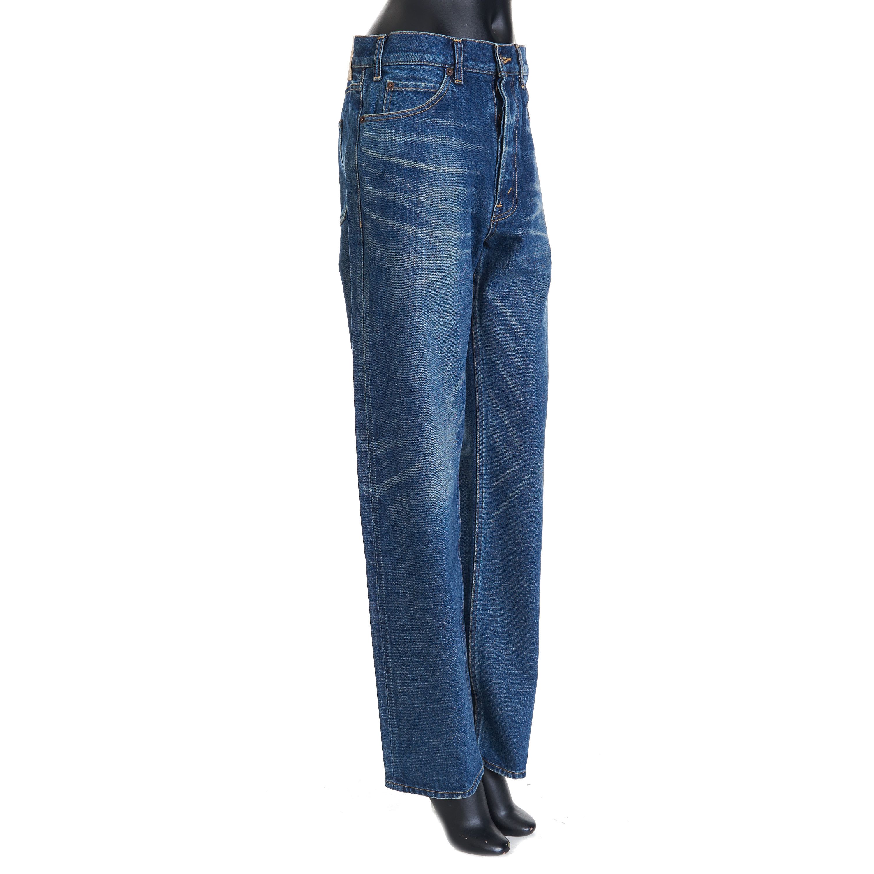 Celine Polly Jeans In Dark Union Wash Blue Denim Size 30" / US 8 / IT 44 - 3 Thumbnail