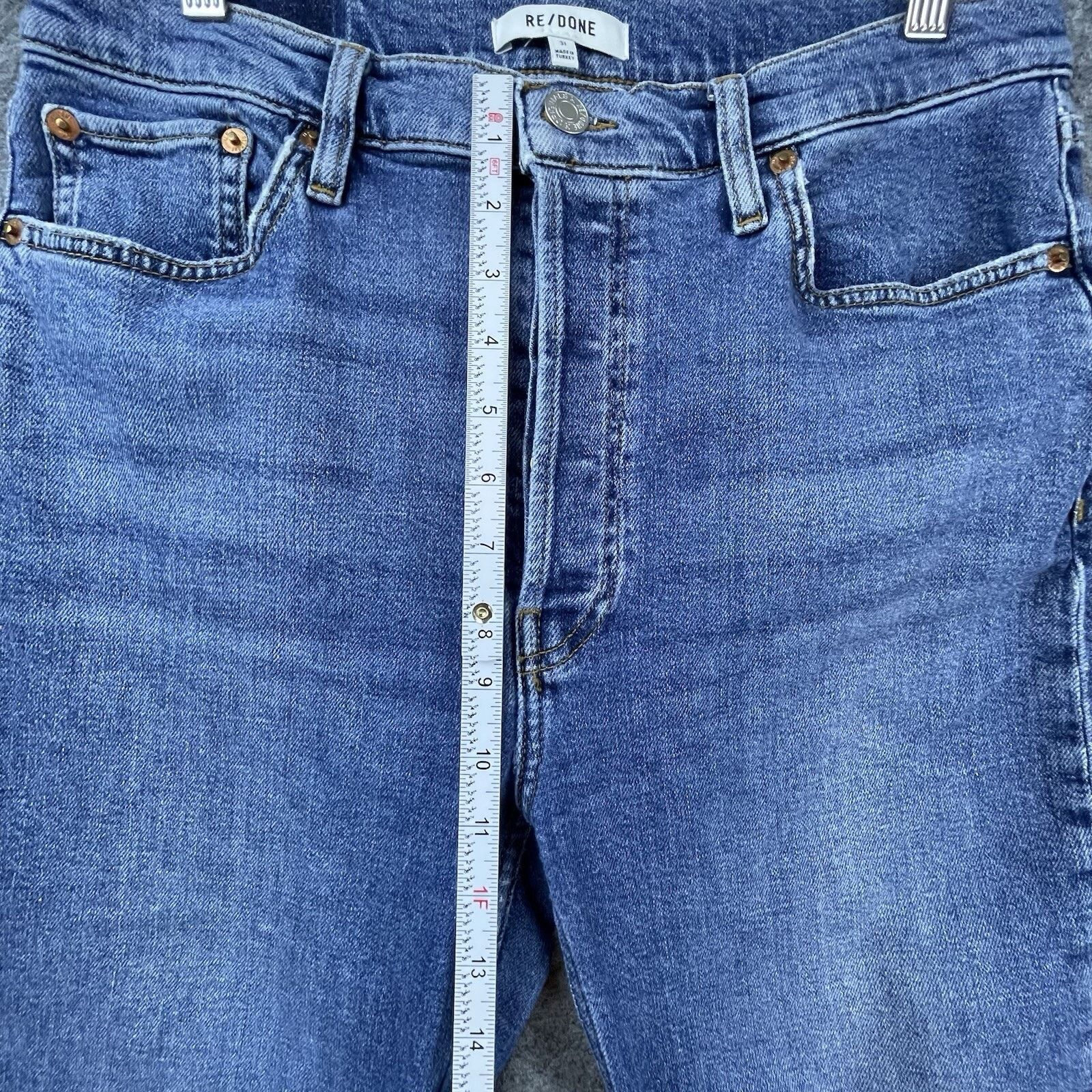 RE/DONE Re/Done Jeans Womens 31 Blue 90s High Rise Ankle Crop Size 31" - 6 Thumbnail