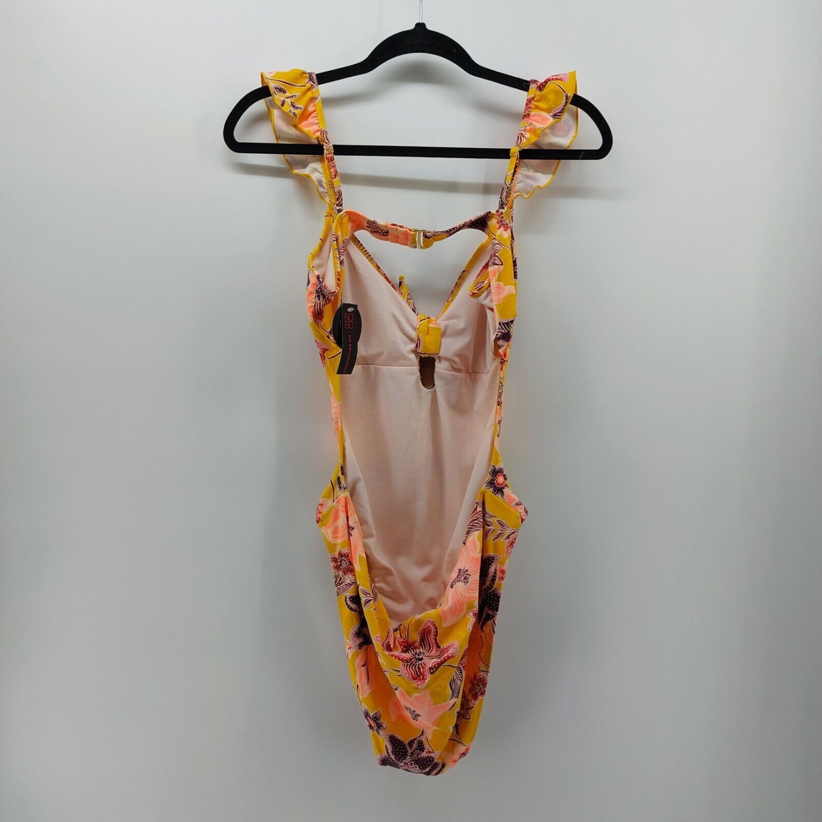 Other No Boundaries Women Bathing Suit Yellow Pink Purple Flowers Size L / US 10 / IT 46 - 10 Thumbnail
