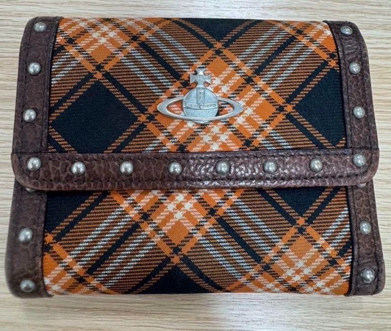 Burberry Vivienne Westwood Checkered Wallet with Studs - dmc Size ONE SIZE - 1 Thumbnail