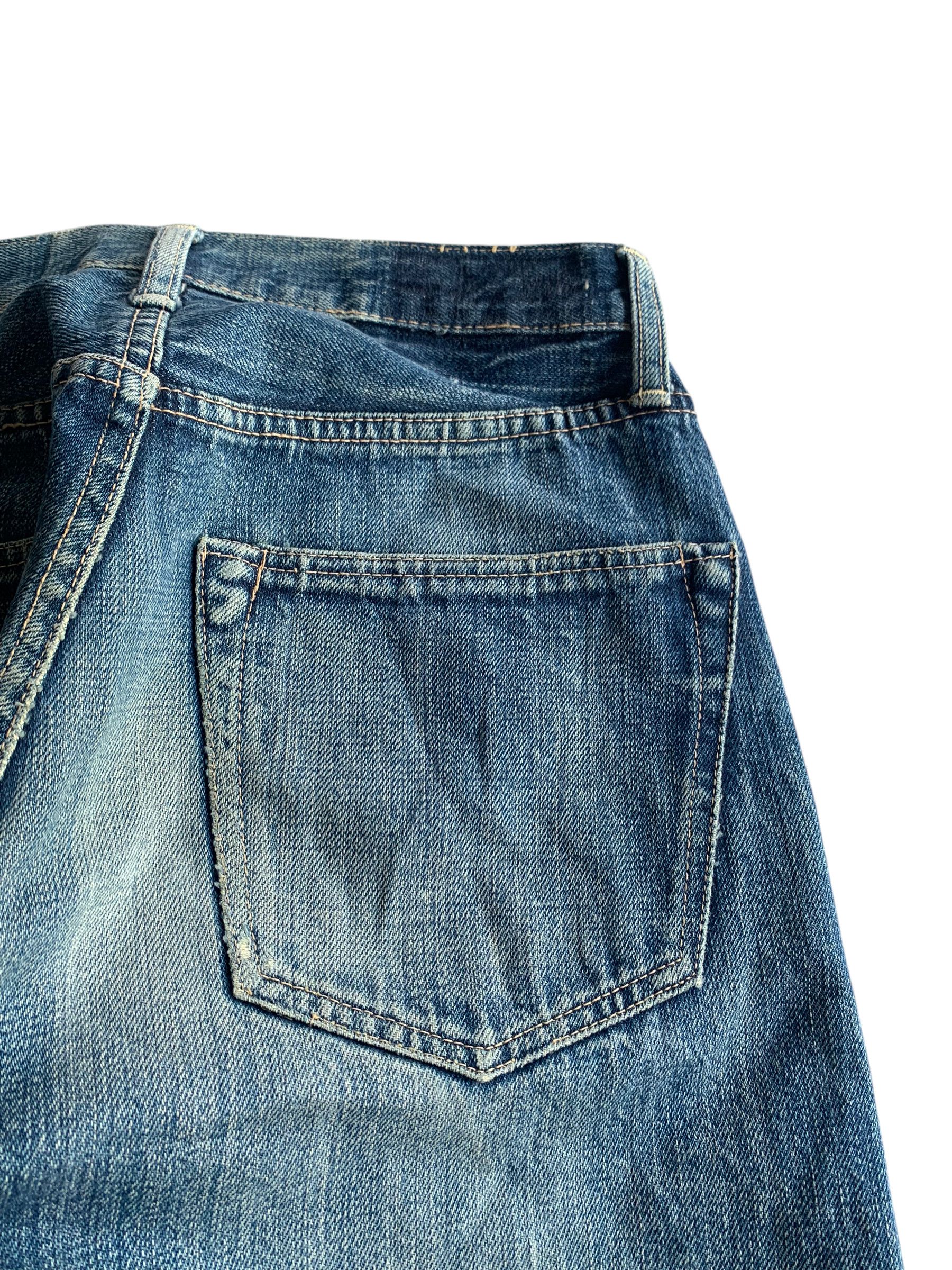OMNIGOD VINTAGE OMNIGOD SELVEDGE RUSTY JAPANESE DISTRESSED DENIM Size US 29 - 14 Thumbnail