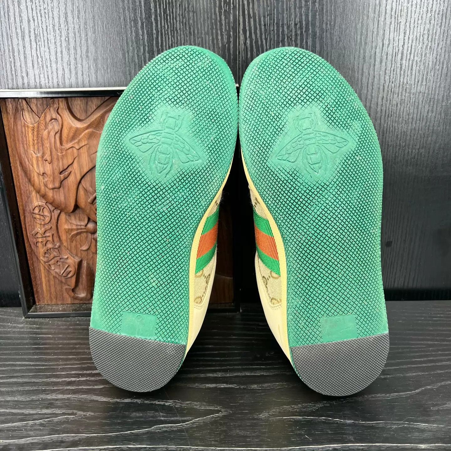 Gucci Gucci Dirty Sneakers Gray Green 36.5 Original Box Size US 6 / IT 36 - 7 Thumbnail