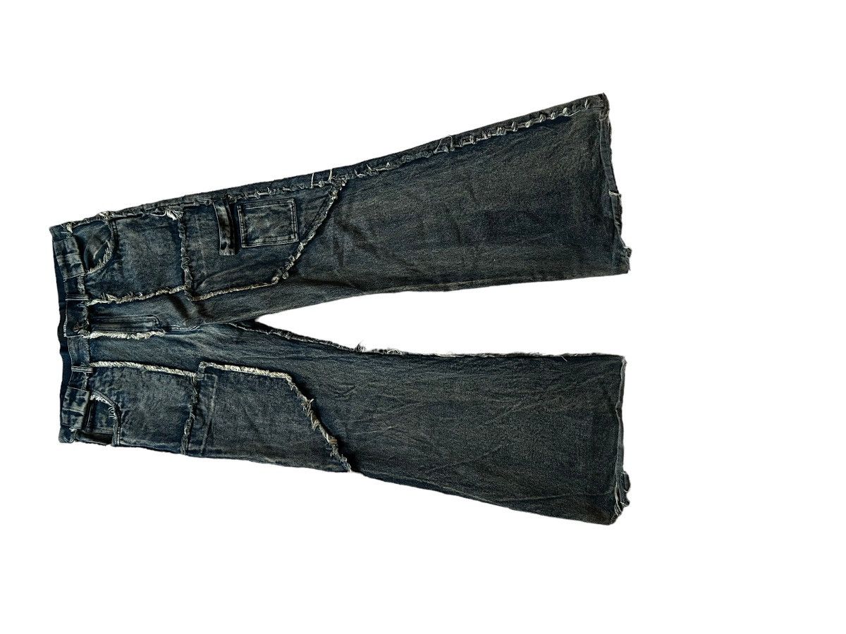 Archival Clothing × Japanese Brand × No Faith Studios NFS No Faith Studios  archival flare waved denim pants opium | Grailed