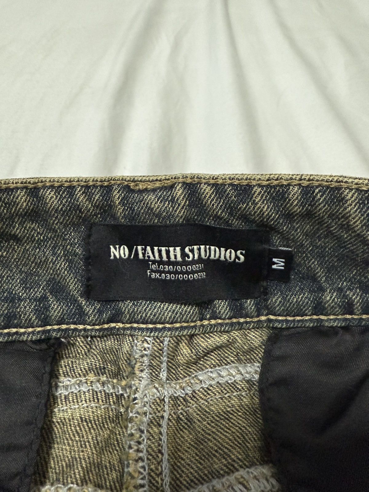 No Faith Studios No Faith Studios Wave Denim Jeans Green Distressed Size US 30 / EU 46 - 8 Thumbnail
