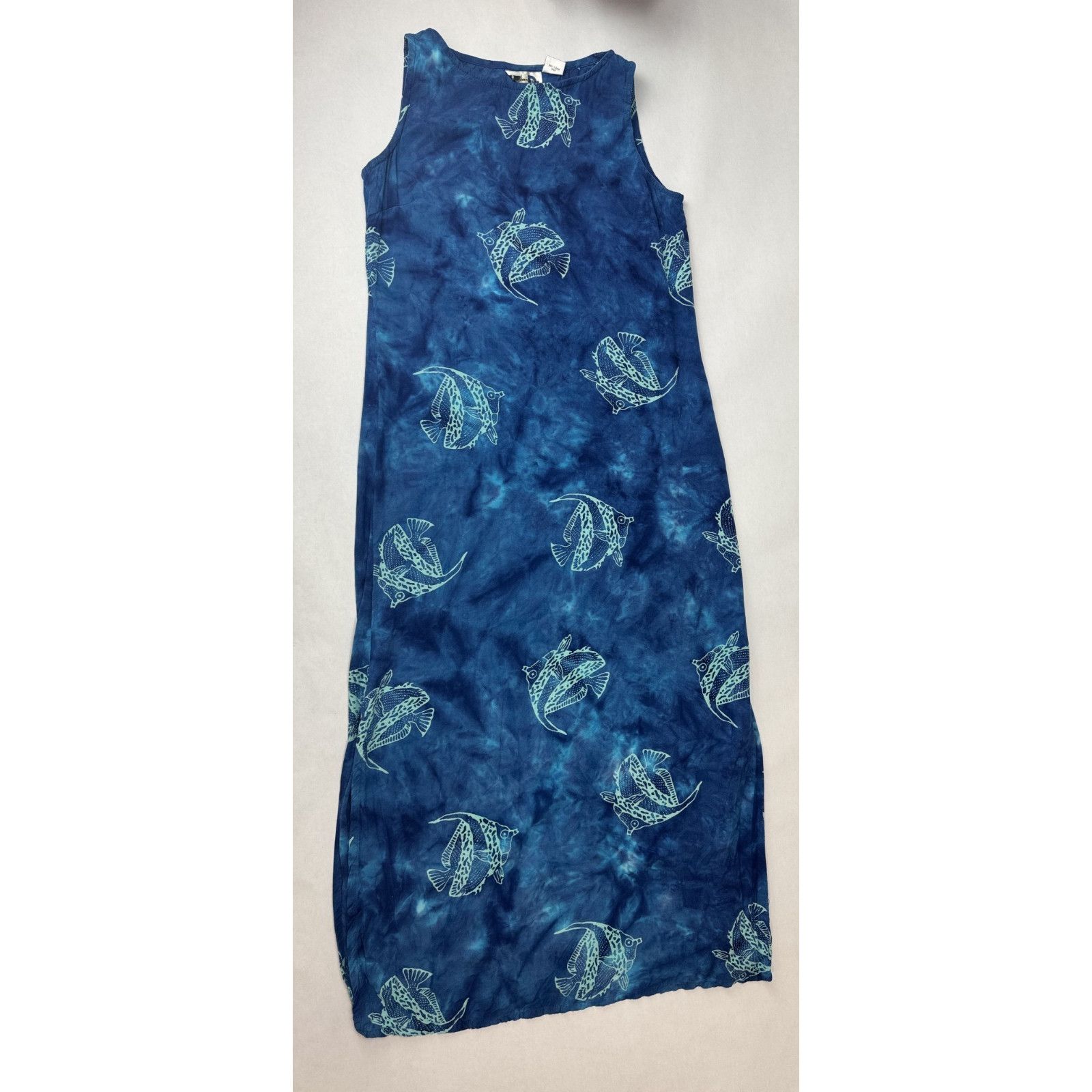 Other Paul Harris Fish Blue Boho Beach Dress Maxi Rayon Small Size S / US 4 / IT 40 - 3 Thumbnail
